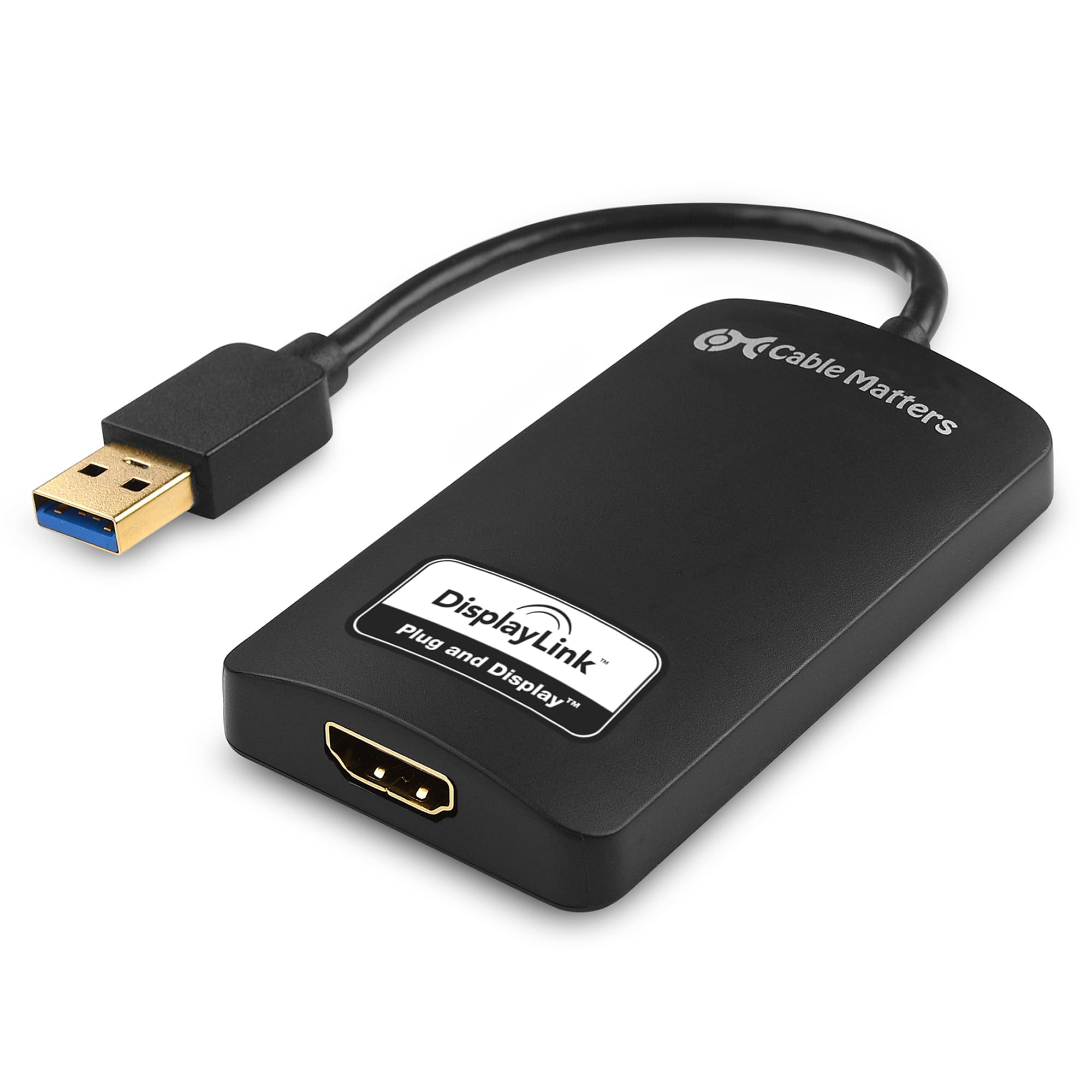 Cable Matters SuperSpeed USB 3.0 to HDMI Adapter (USB to HDMI Adapter) for Windows up to 1440p in Black