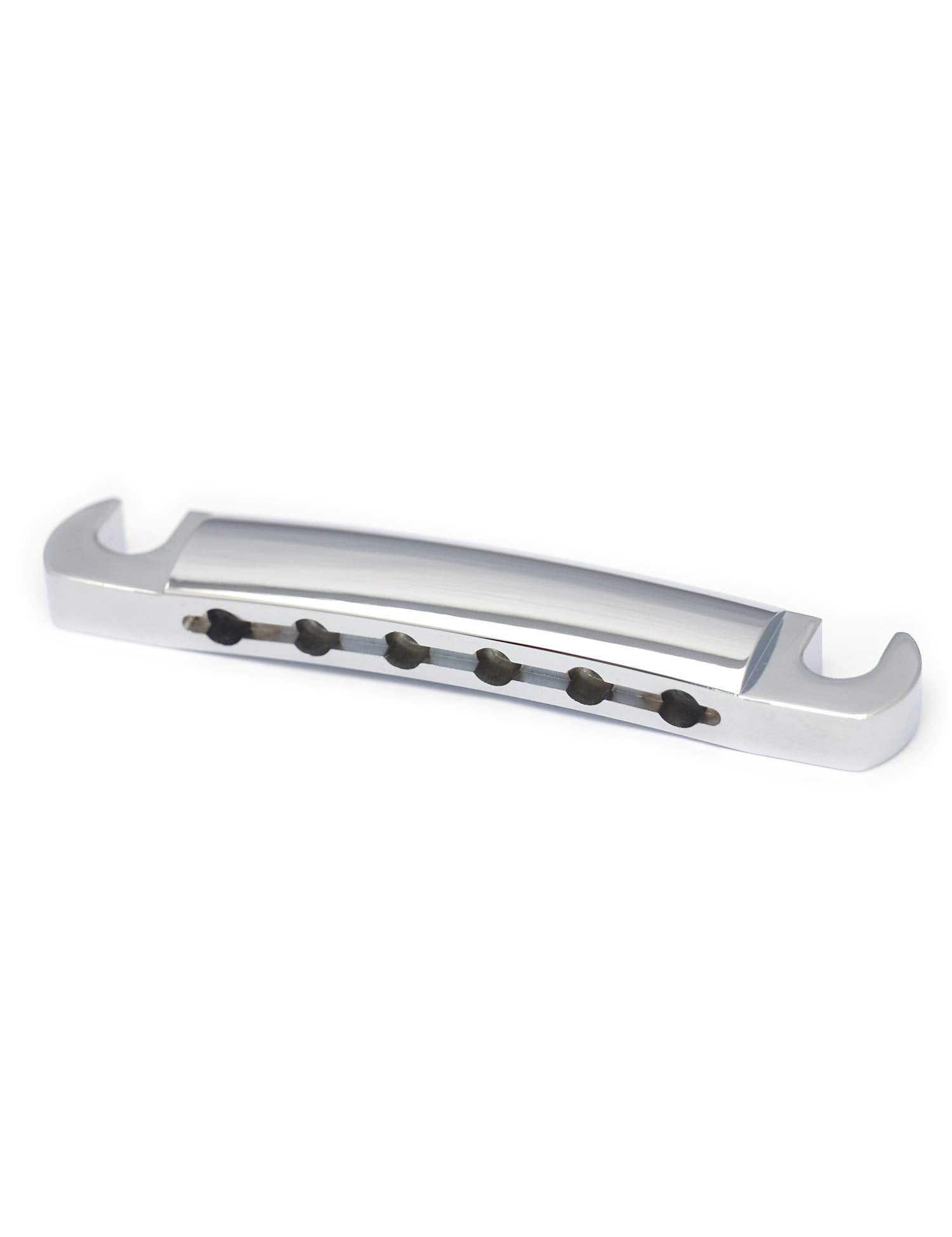Metallor Tune-O-Matic Style Guitar Stop Bar Tailpiece For Lp Les Paul Sg Style Electric Guitar Parts Replacement Chrome.