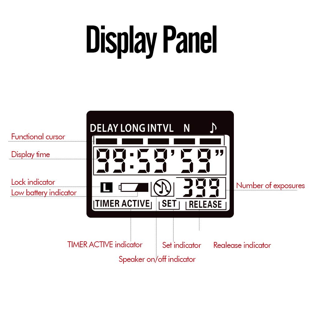 Photoolex Intervalometer Digital Camera Remote Shutter Release Controller Lcd Timer Control 2.4G Wireless For Canon Eos Rebel T6