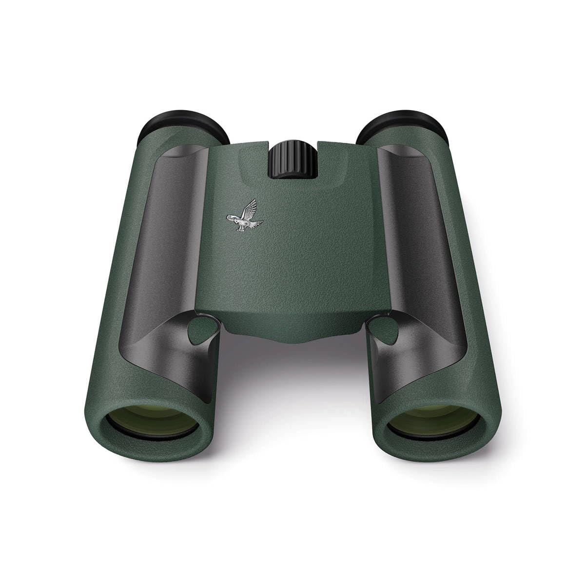 Swarovski Optik 10X25 Cl Pocket Binoculars With Twist In Eyecups And Large Field Of View (Green, Mountain Field Bag)