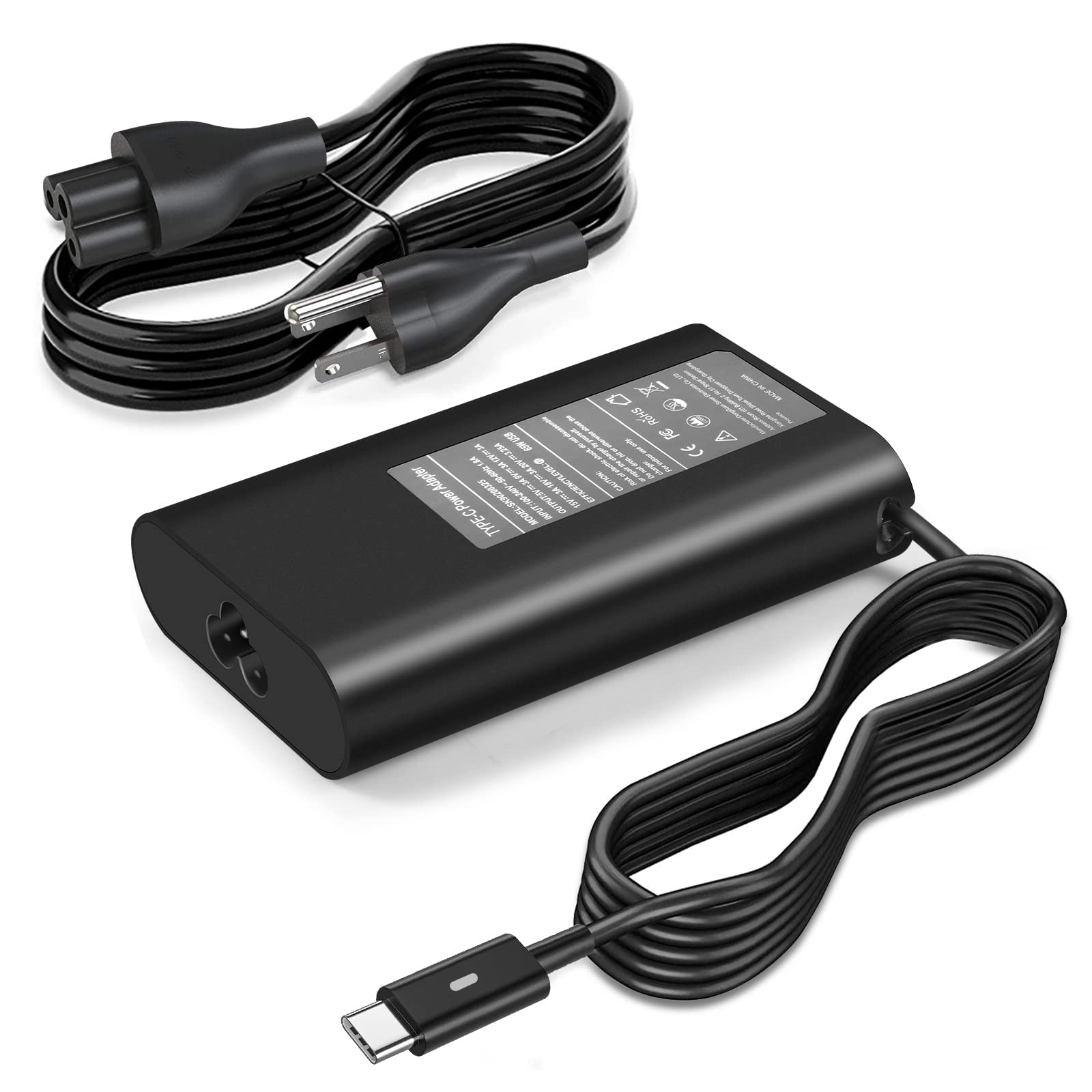 65W 45W Usb C Laptop Charger For Dell Vpro Vostro Xps 13 Chromebook & Latitude Series 5520 7420 7410 5420 5530 3420 E5430 E7430 