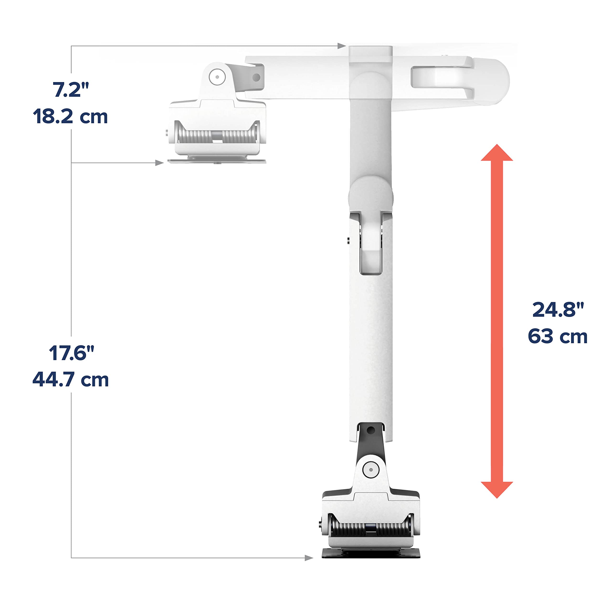 Ergotron � HX Single Ultrawide Monitor Arm, VESA Wall Mount � for Monitors Up to 49 Inches, 20 to 42�lbs, Less Than 8 Inch Display Depth � Standard Pivot, Polished Aluminum