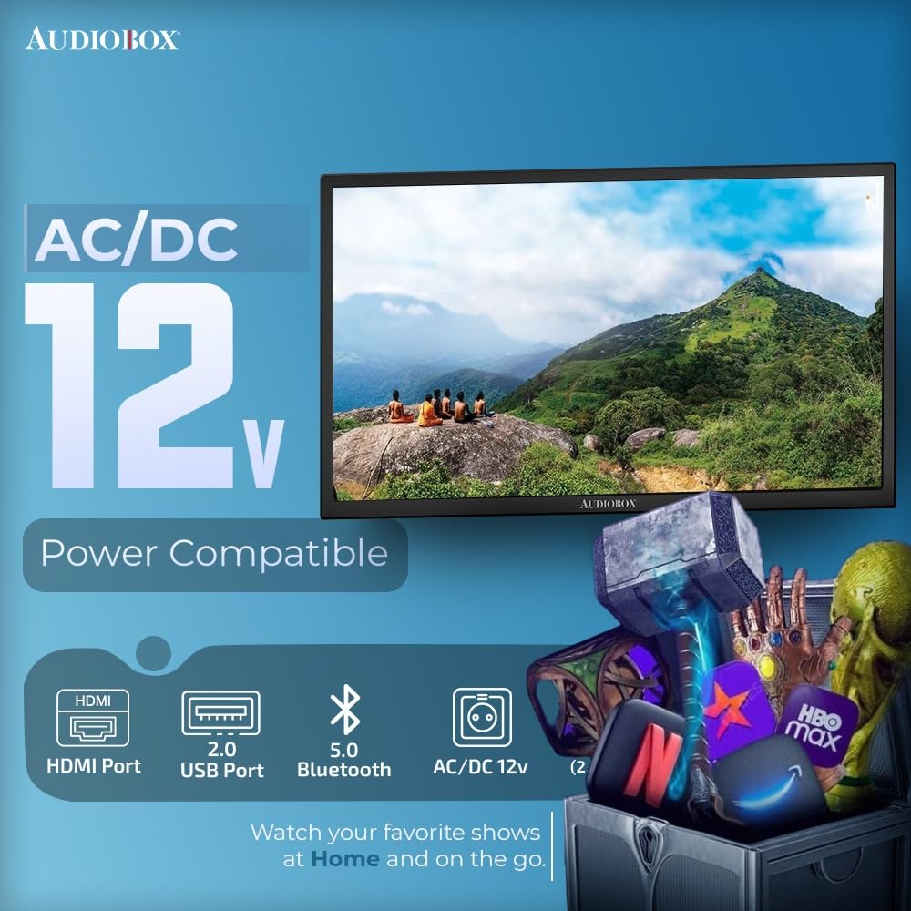 Audiobox 32-Inch Smart Led Hdtv For Rv, Camping | Magic Remote, Webos Hub, Bluetooth, Dual-Band Wifi, & 12V Ac/Dc Compatibility