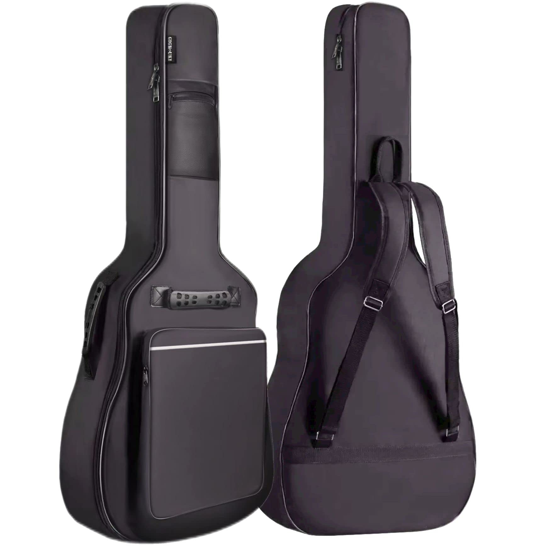 Gigkouki Guitar Bag 38 39 Inch Acoustic Guitar Gig Bag Soft Case 0.35 Inch Thick Padding Classical Guitar Backpack Large Pocket
