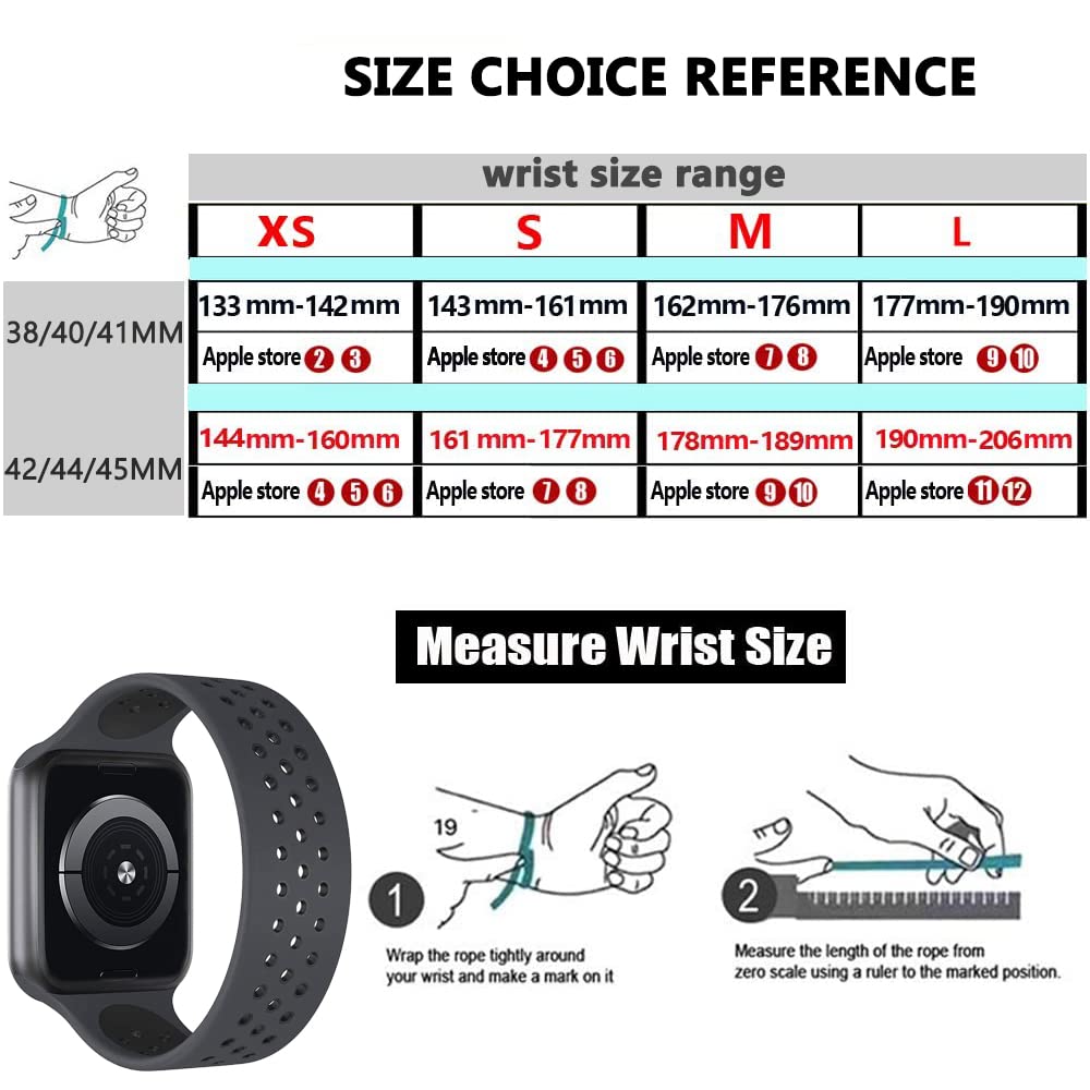 Almnvo Sport Silicone Solo Loop Bands For Apple Watch Band 38Mm 41Mm 40Mm,Breathable Wristband,Replacement Strap No Clasp For Iw