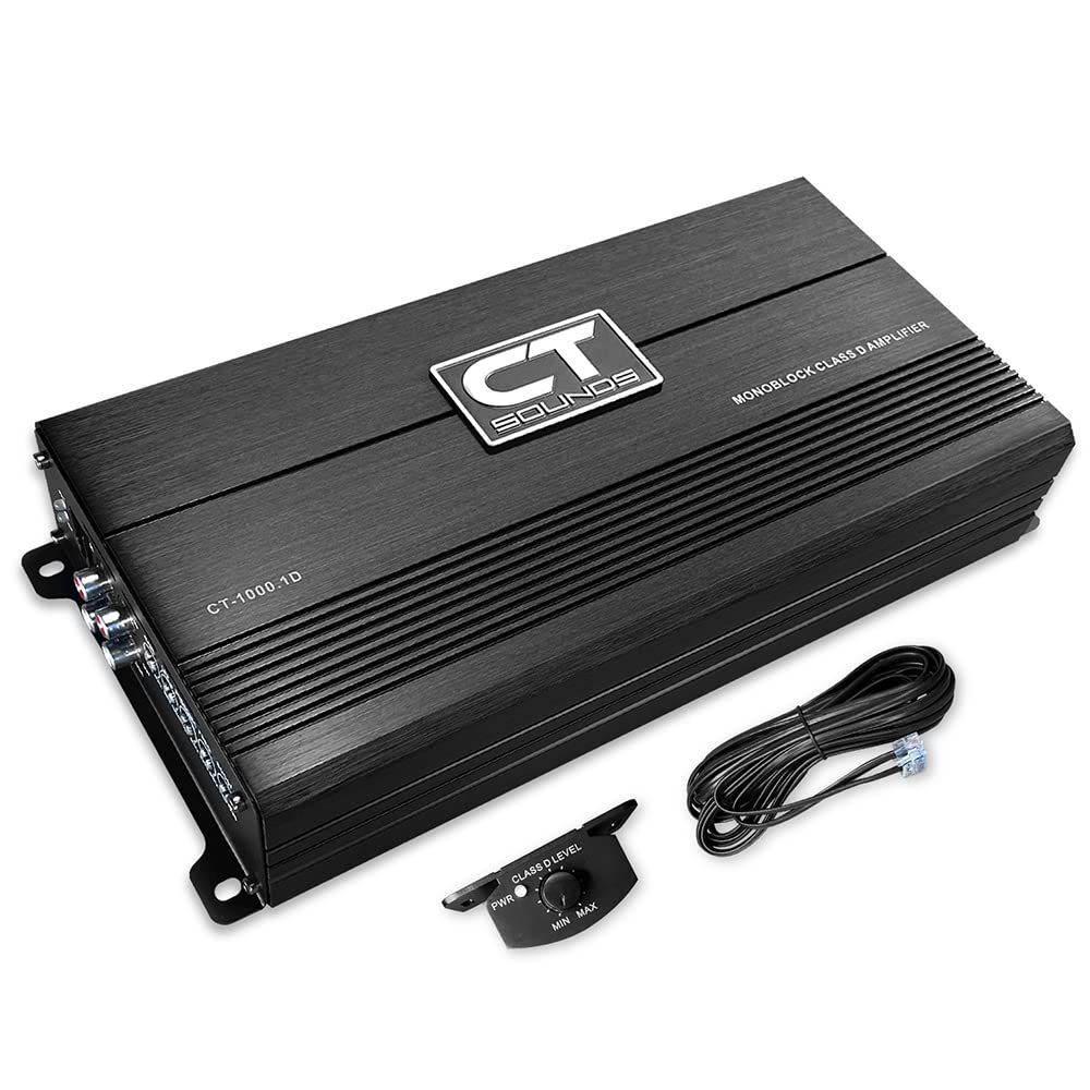 Ct Sounds Ct 1000.1D Compact Class D Car Audio Monoblock Amplifier, 1000 Watts Rms
