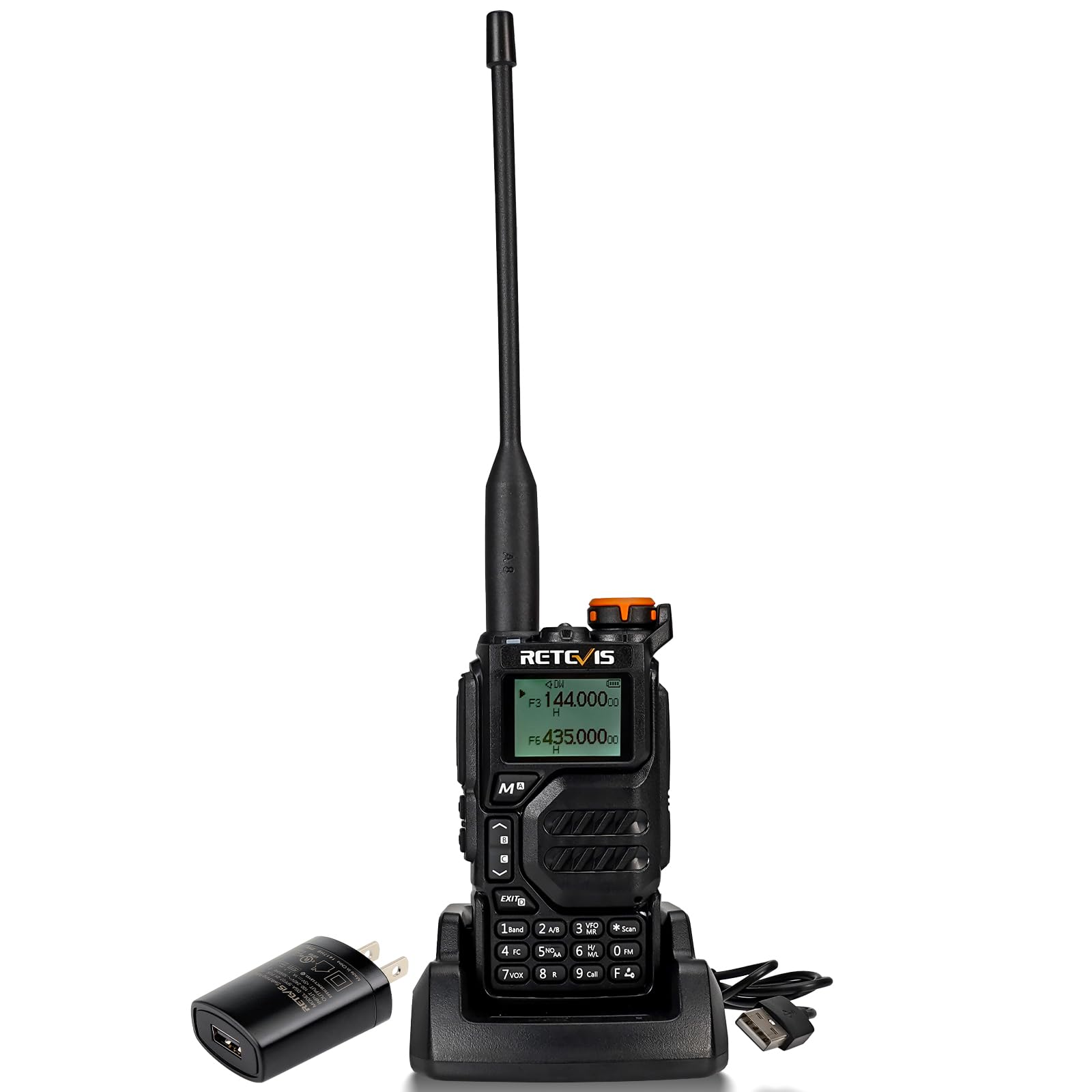Retevis Ra79 (Upgrade For Uv 5R 3Rd) Ham Radio, Dual Band Two Way Radio, Support Chirp, Portable Handheld Am/Fm Radio, Rechargeable Walkie Talkies With Usb C Charging