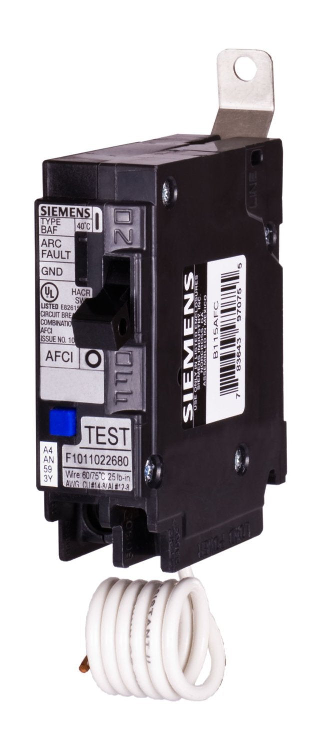 Siemens Siemens, 20 Amp, Single Pole, 120 Volt, 10,000 Aic, Bolt On, Combination Afci Breaker