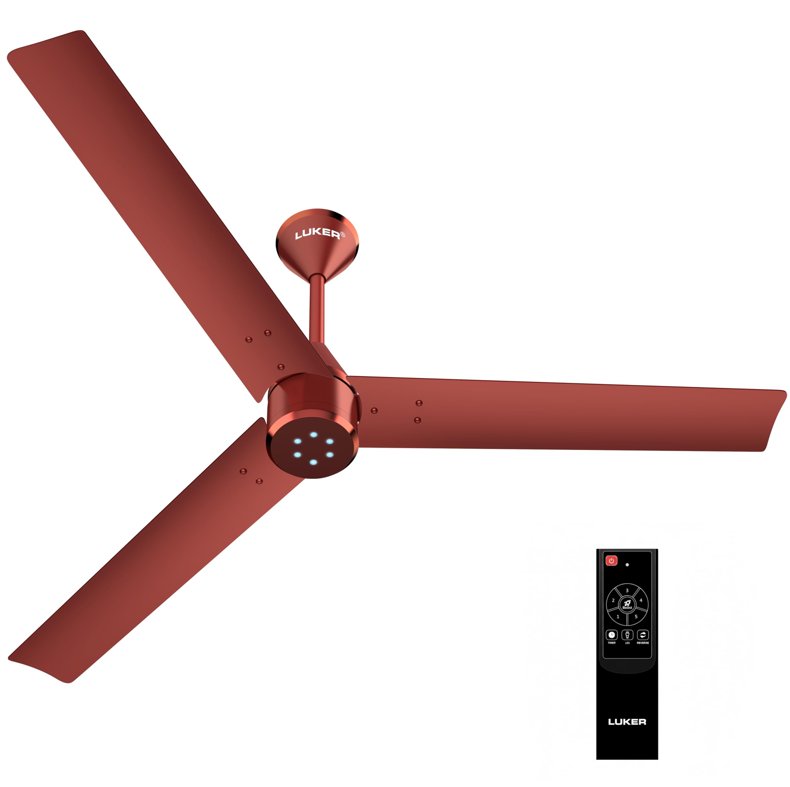 Luker Size Zero Crown 1200 Mm Bldc Ceiling Fan With Remote Control | High Air Delivery | 5 Star Rated | Energy Saving | 3 Year W