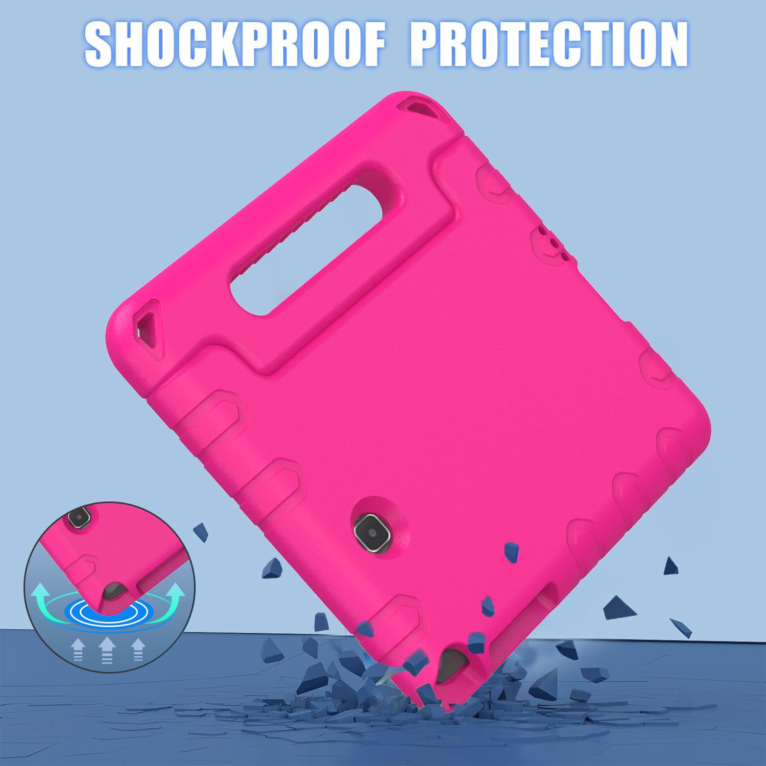 Bmouo Kids Case For Galaxy Tab A 8.0 (2015) Sm T350   Shockproof Light Weight Handle Stand Kids Case For Galaxy Tab A 8.0 Inch 2