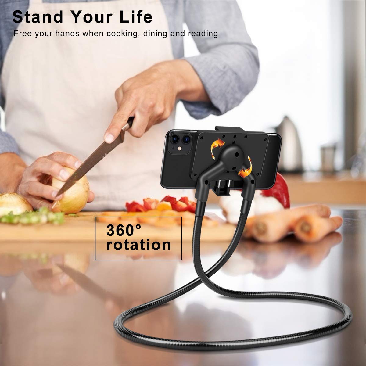 B Land Cell Phone Holder, Tablet Holder Ipad Stand Universal Phone Stand, Lazy Bracket, Diy Flexible Gooseneck Mounts With Multi