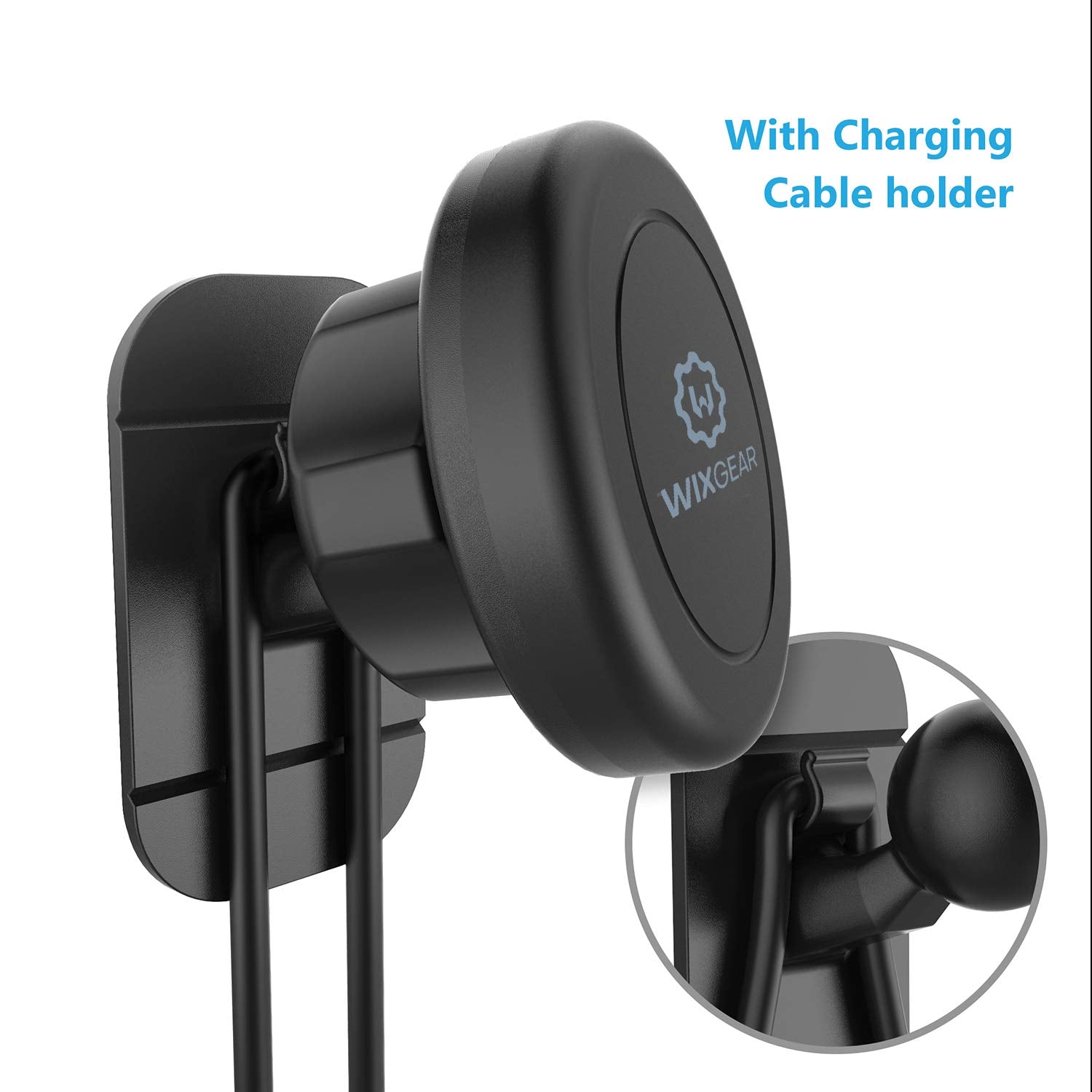 Wixgear Magnetic Mount, Stick-On Dashboard Magnetic Car Mount Holder, For Cell Phones And Mini Tablets With Fast Swift-Snap Tech