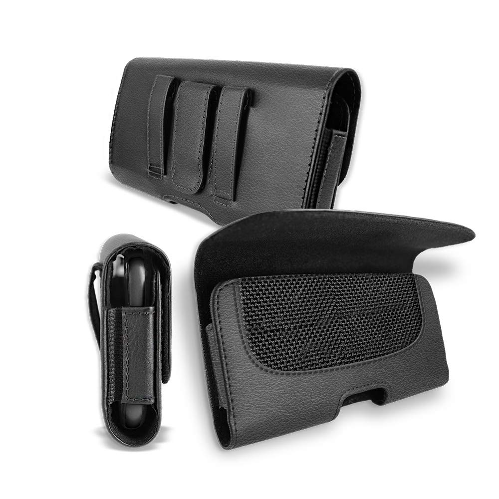 For Google Pixel 2 Leather Pouch Case, Xl Size Fit Side Way Leather [Pouch] [Holster] Clip Case For Google Pixel 2 (Fits The Pho