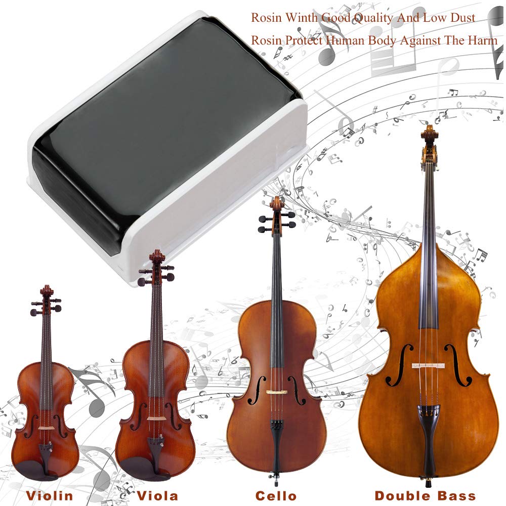 Rosin For Violin Viola Cello Bow,2 Pack Dark Black Natural Rosin