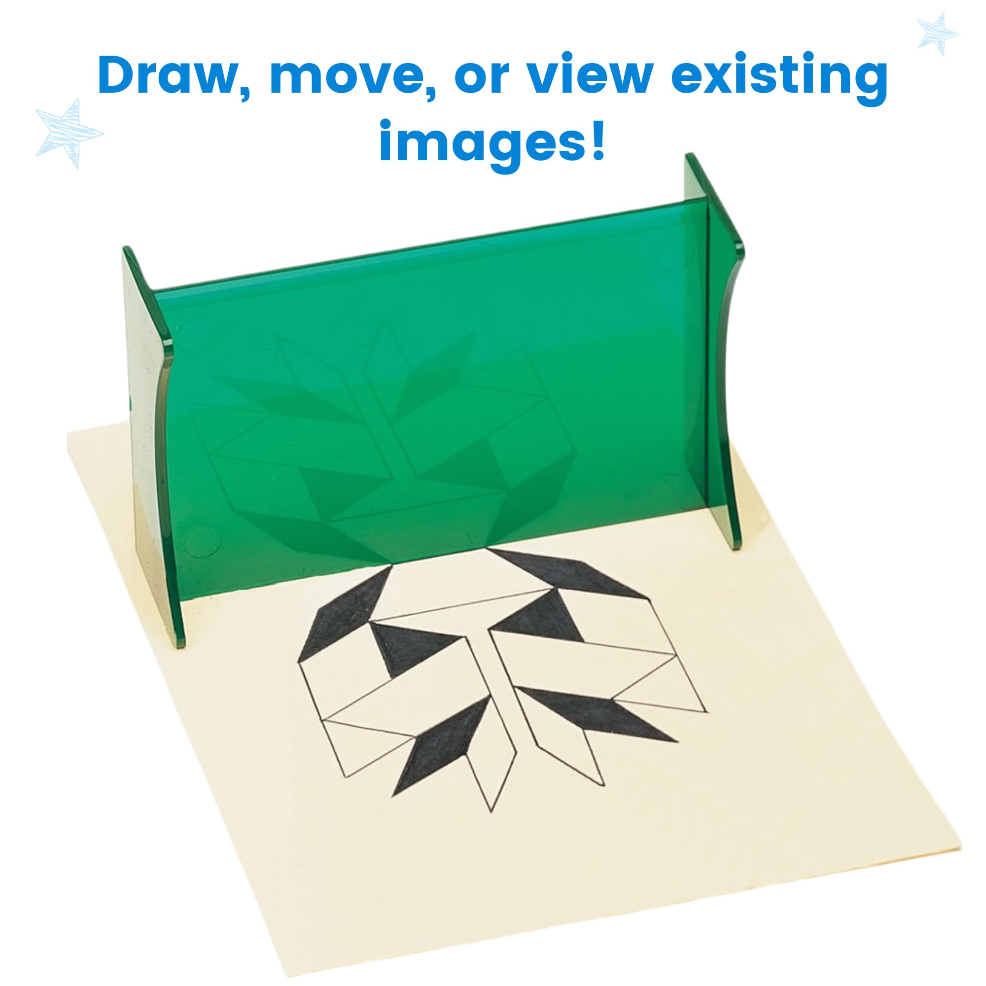 Hand2Mind Georeflector Mirrors Classroom Set, Explore Reflection And Symmetry, Trace And Draw, Geometry Learning Tools, Kids Tra