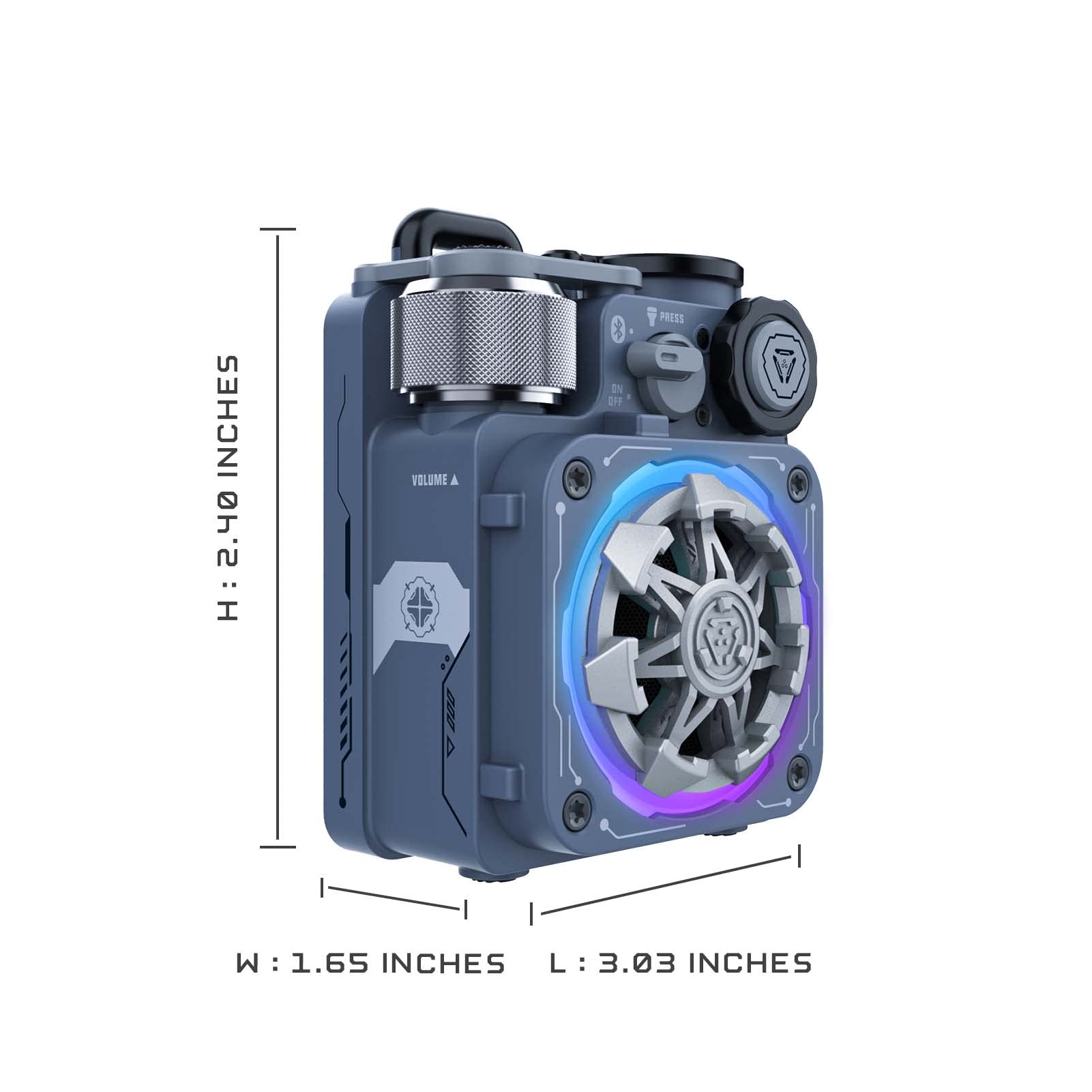 Muzen Cyber Cube-Pro Bluetooth Speaker, Bluetooth 5.0, Portable Speaker With Fidget Spinner, Crystal Clear Sound With Rgb Led Li