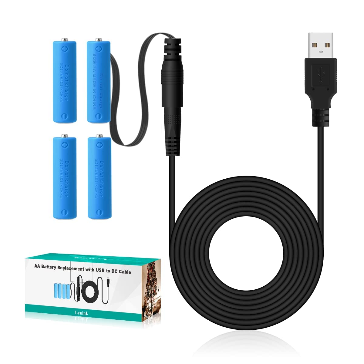 Lenink Power Supply Cable For Aa Battery, Replace Aa Battery