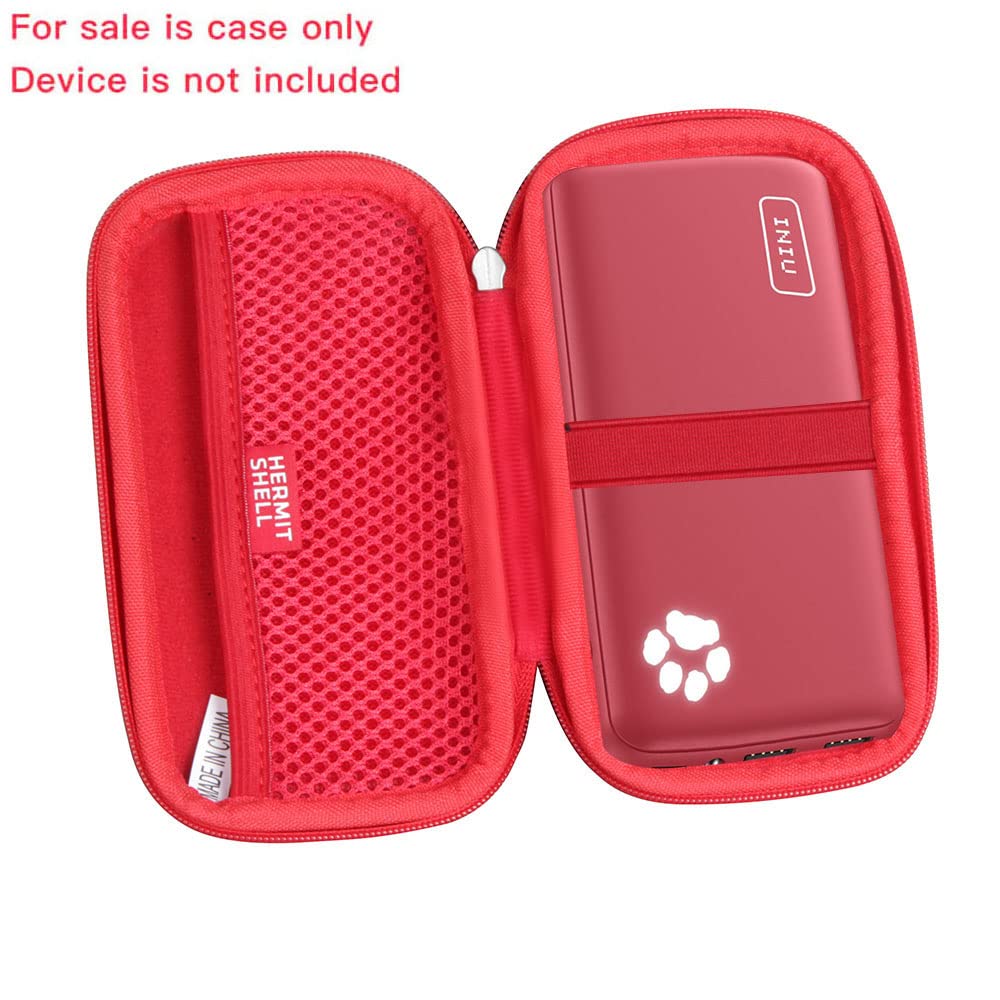 Hermitshell Hard Travel Case For Iniu Portable Charger 10000Mah Power Bank [2022 Version] (Red)