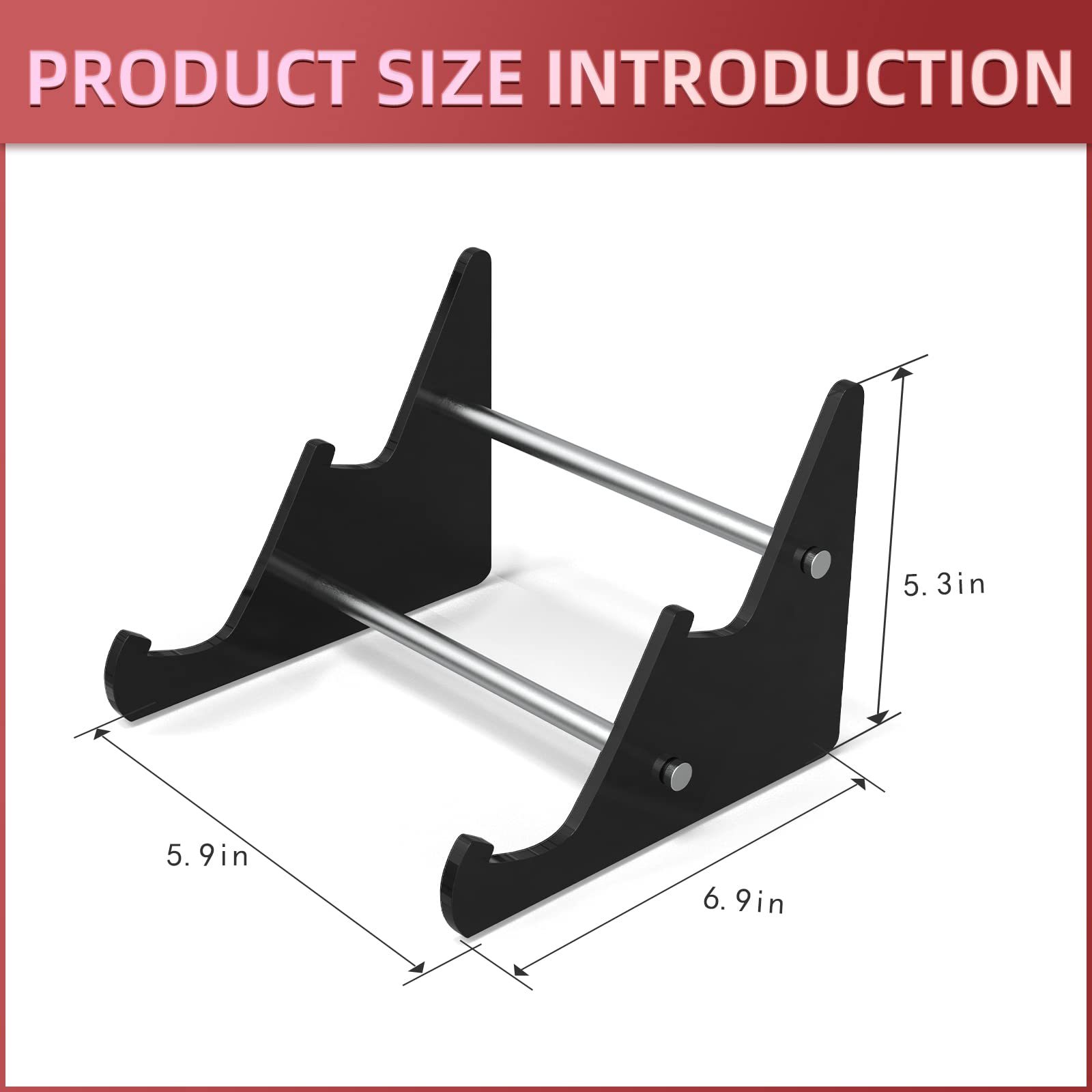 Yimagujrx Runjrx Keyboard Stands 2 Tier, Mechanical Keyboard Acrylic Display Stand, Black Acrylic Keyboard Stand, Holder Stand F