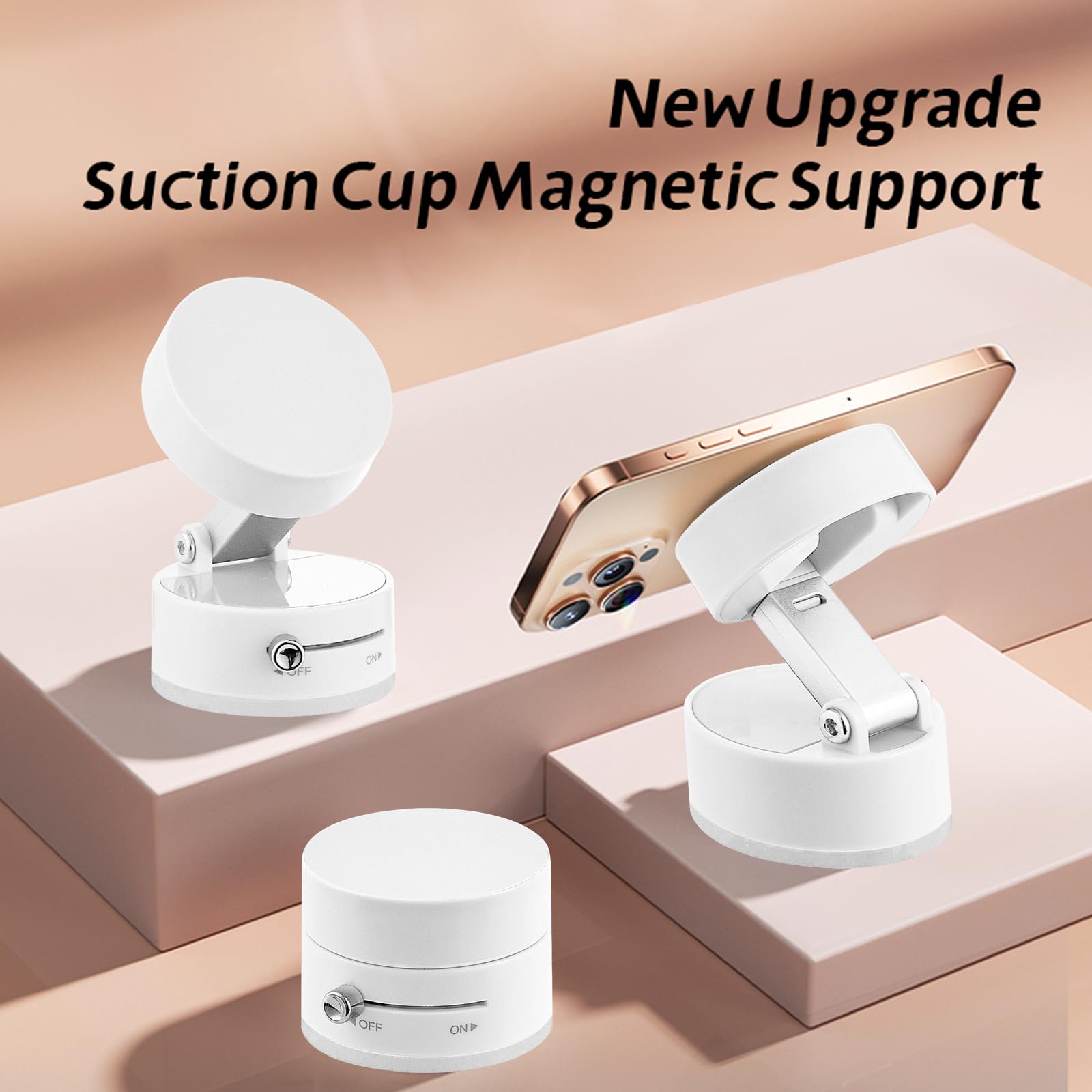 Vacuum Magnetic Phone Holder Updated Suction Cup Phone Mount Foldable And Portable Easy To Operate And Durable Multi-Scenario Ap