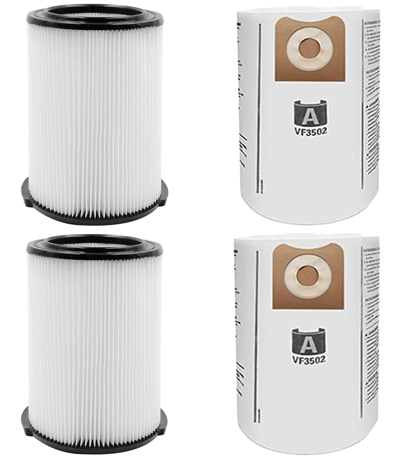GEBDSM 2 Pack VF4000 Replacement Filter for Shop Vac Wet Dry Vacuums 5-20 Gallon 72947 & for Husky 6-9 Gallon Vacuum Cleaners, 2