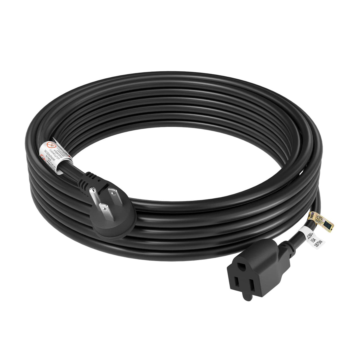 Firmerst 15 Feet 1875W Extension Cord 14 Awg Heavy Duty 15A Flat Plug
