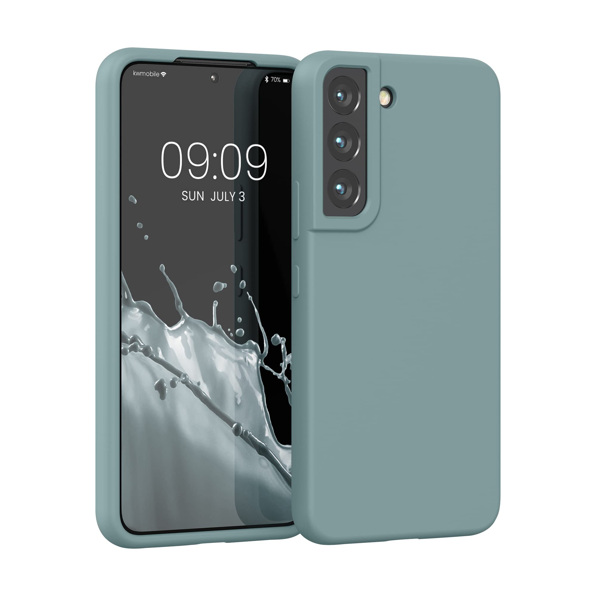 kwmobile Case Compatible with Samsung Galaxy S22 Case - TPU Silicone Phone Cover with Soft Finish - Arctic Night