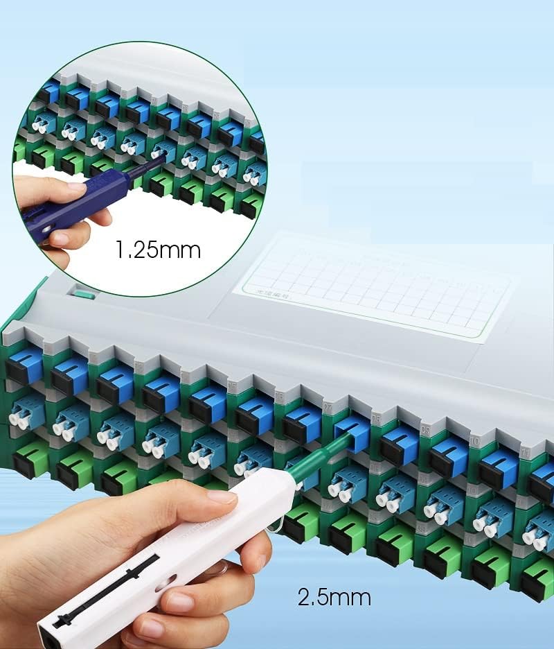 Zenithra Fiber Optic Cleaner Pen Set, 1.25Mm Lc/Mu And 2.5Mm Sc/Ste2000/Fc Connectors - 800+ Cleans