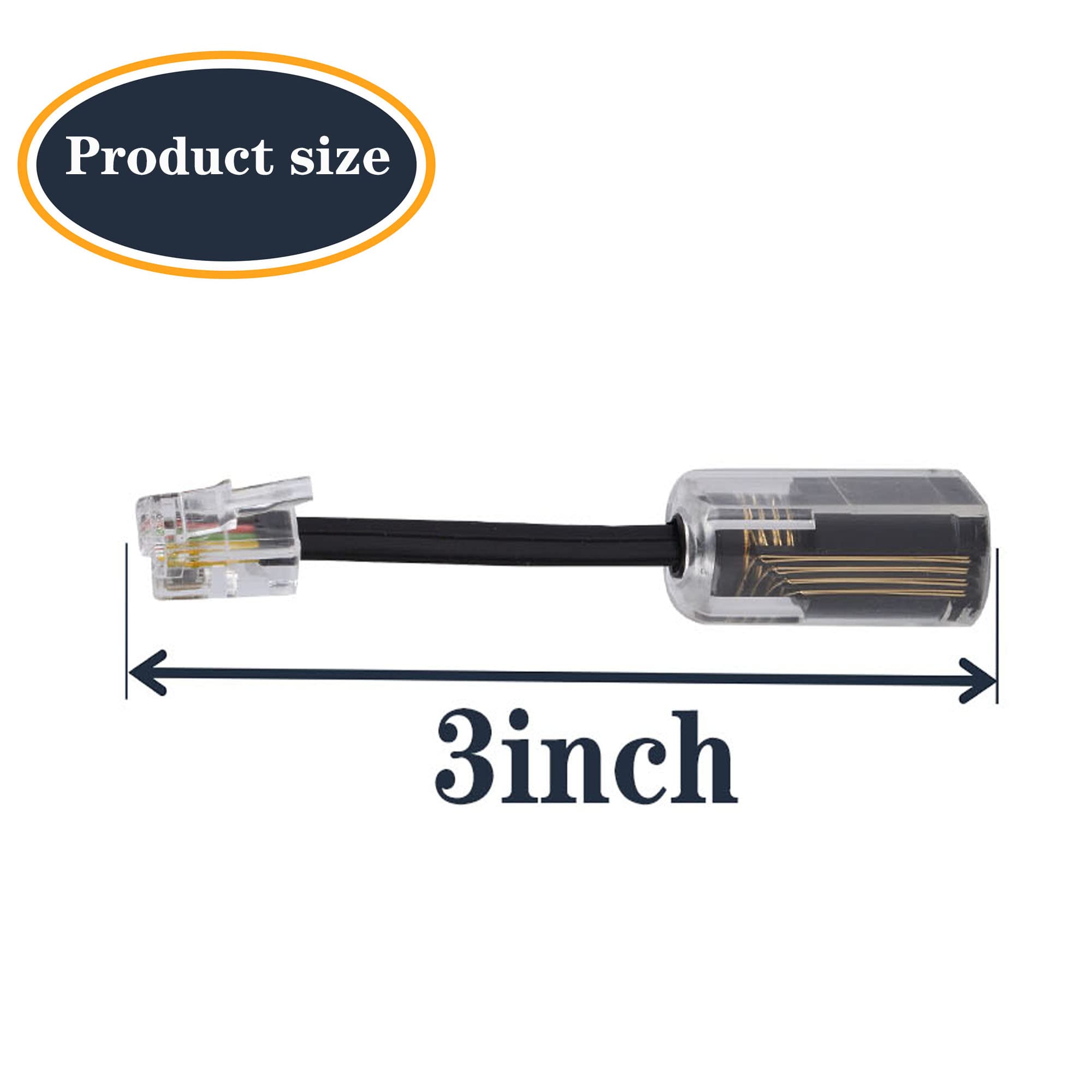 Telephone Cord Detangler, Anti Tangle Telephone Handset Cable 360 Degree Rotating Landline Swivel Cord Untangler Black (4)