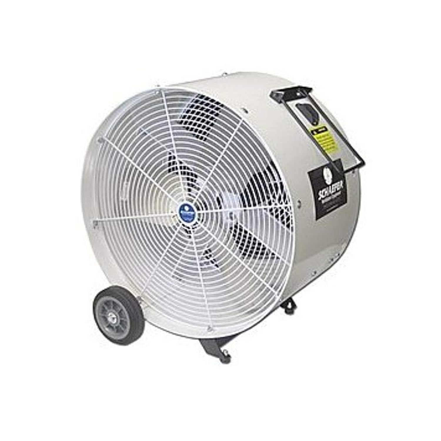 Schaefer VKM24-O 24 Versa-Kool Mobile Spot Cooler Fan, 1/2 HP, 1-Speed, OSHA Guards, White. Industrial Floor Fan for Warehouse,