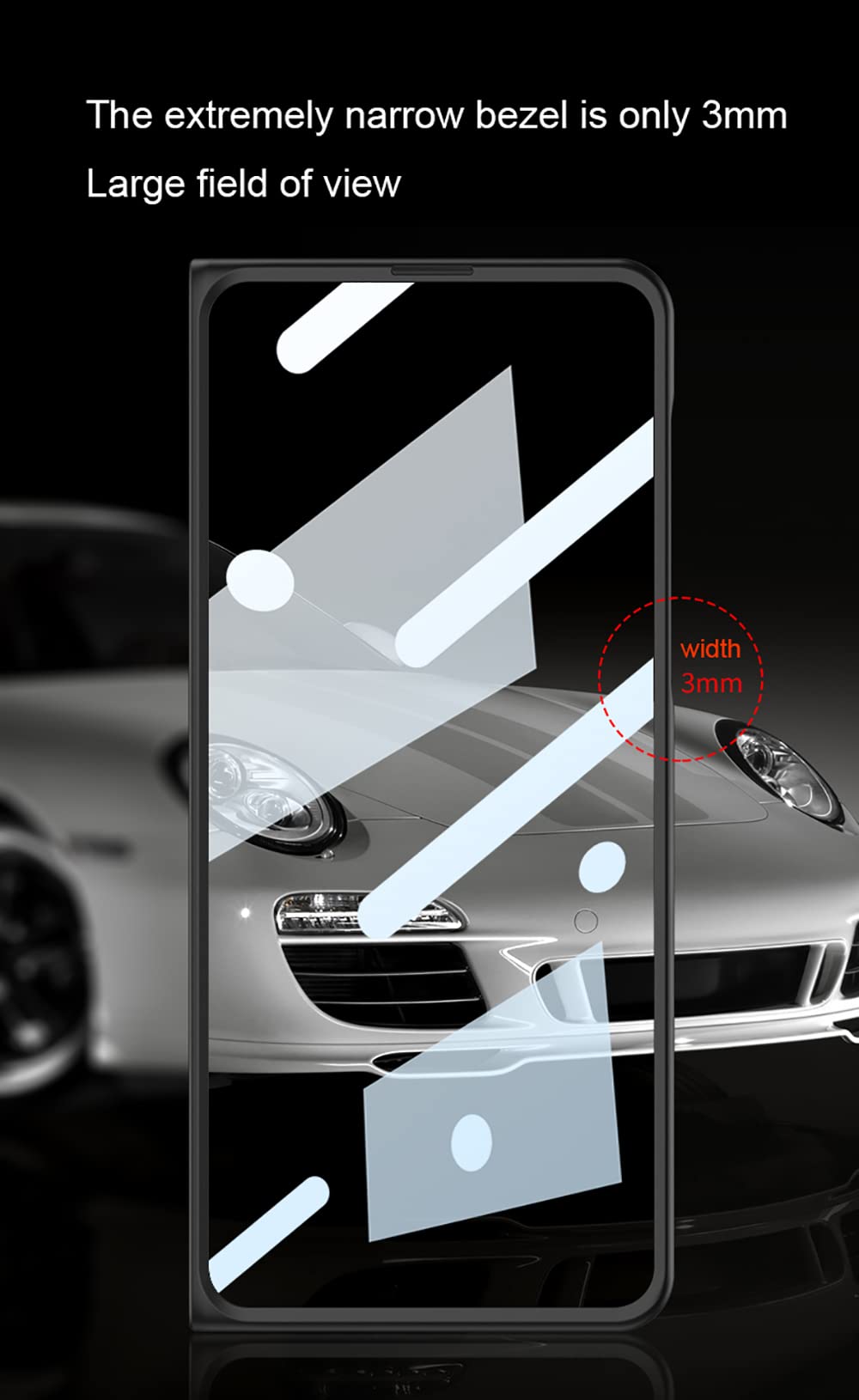 Coque Mate X3 Case,Ultra Slim Tempered Film 3Mm Narrow Border All Inclusive Protection Shockproof Case For Mate X3 Black