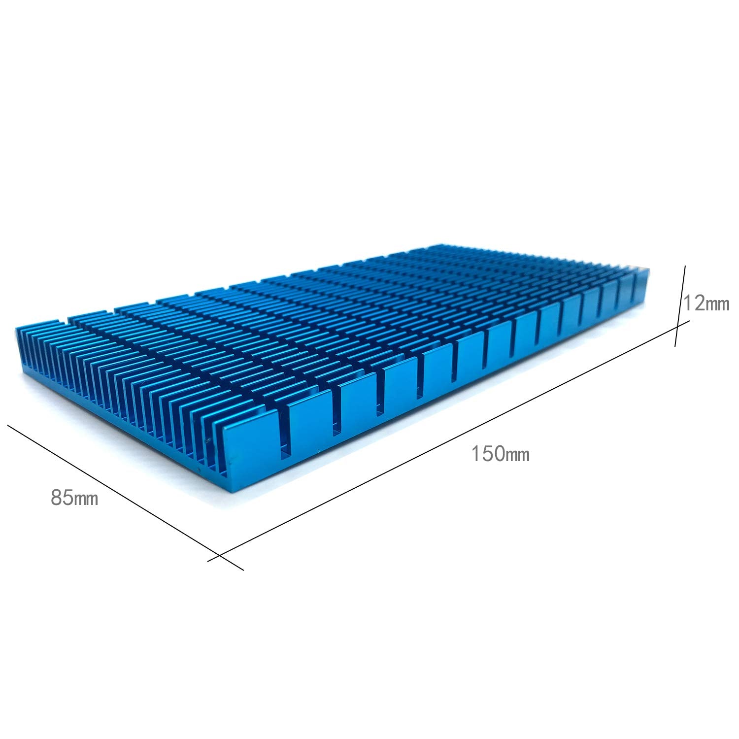 Aluminum Heat Radiator Heatsink Cooling Fan 150X85X12Mm Blue Tone