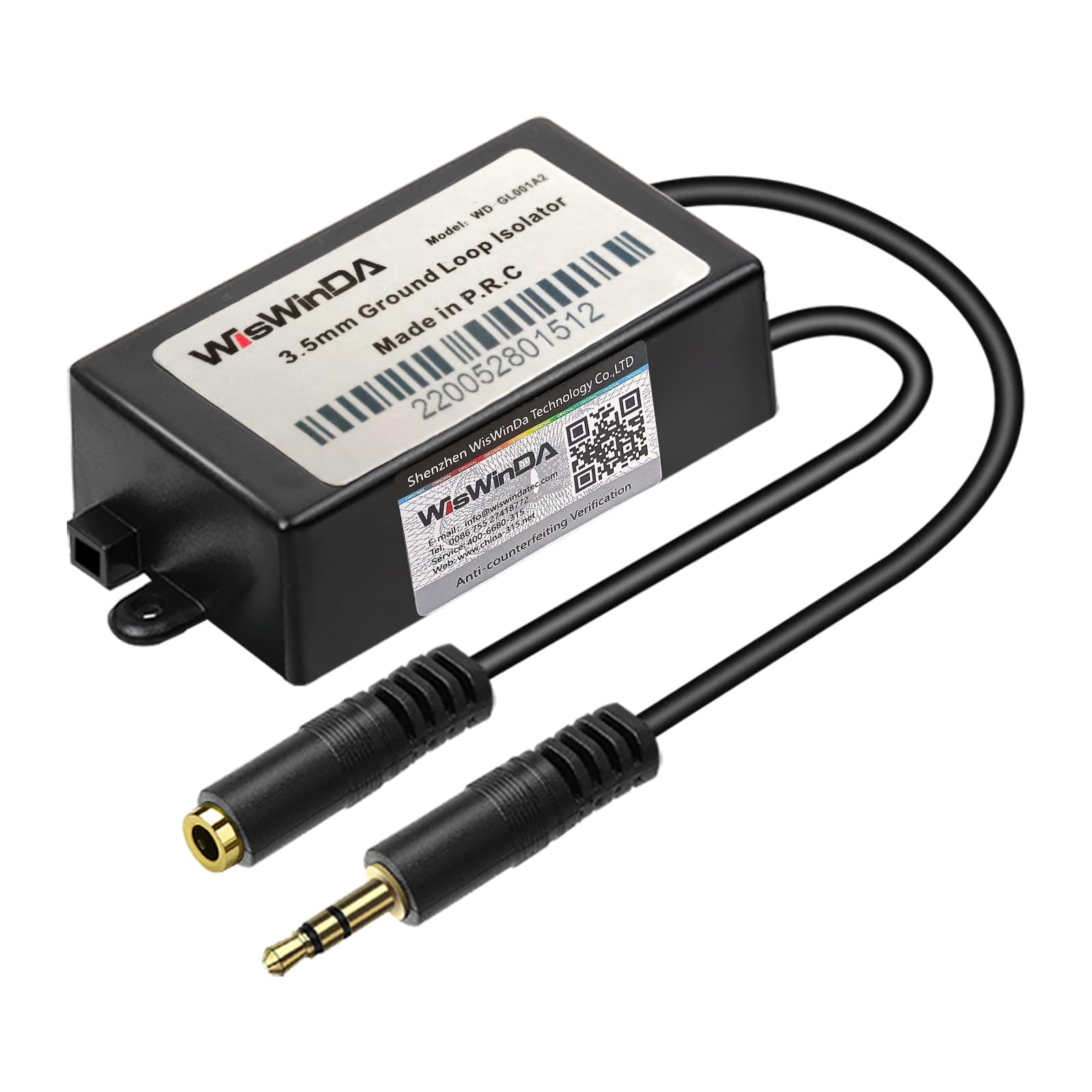 3.5Mm Audio Isolator Car Audio Noise Filter Hum Eliminator (No Curtail Bass) Ground Loop Noise Isolator Quality Buzz Eliminator