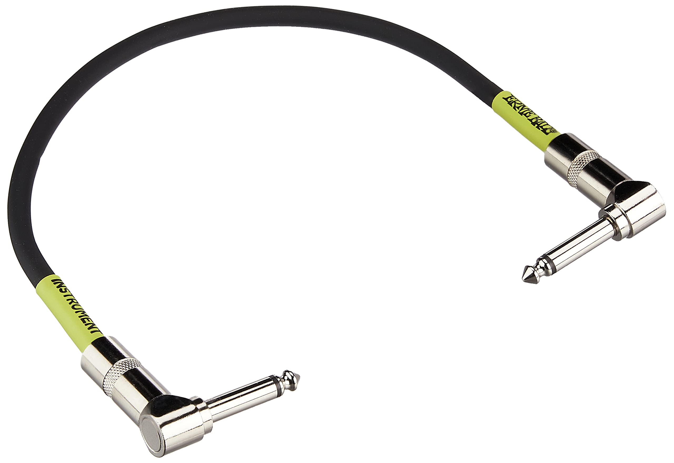 Ernie Ball Patch Cable 3 Pack, Angle/Angle, 1Ft, Black (P06075), 12 Inch