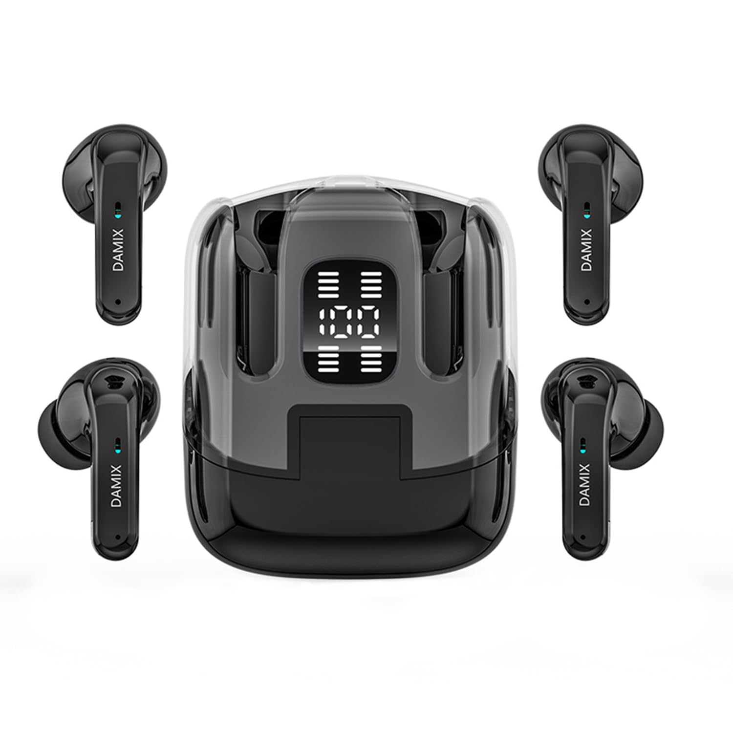 2 Pairs Wireless Earbuds Bluetooth 5.5 ,Dual Pair Wireless Ear Buds Headphones with Noise Cancelling, LED Display Power in Ear E