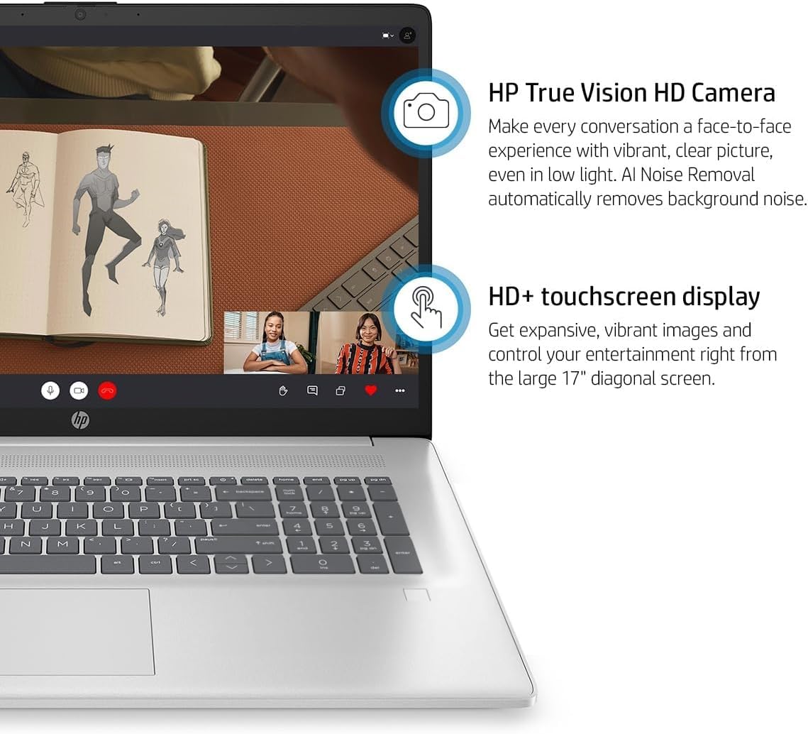 Hp 17'' Touchscreen Business Laptop, Microsoft Office Pro Lifetime, Intel 10-Core I7-1355U(Up To 5 Ghz), 64 Gb Ram, 4 Tb Ssd, Hd