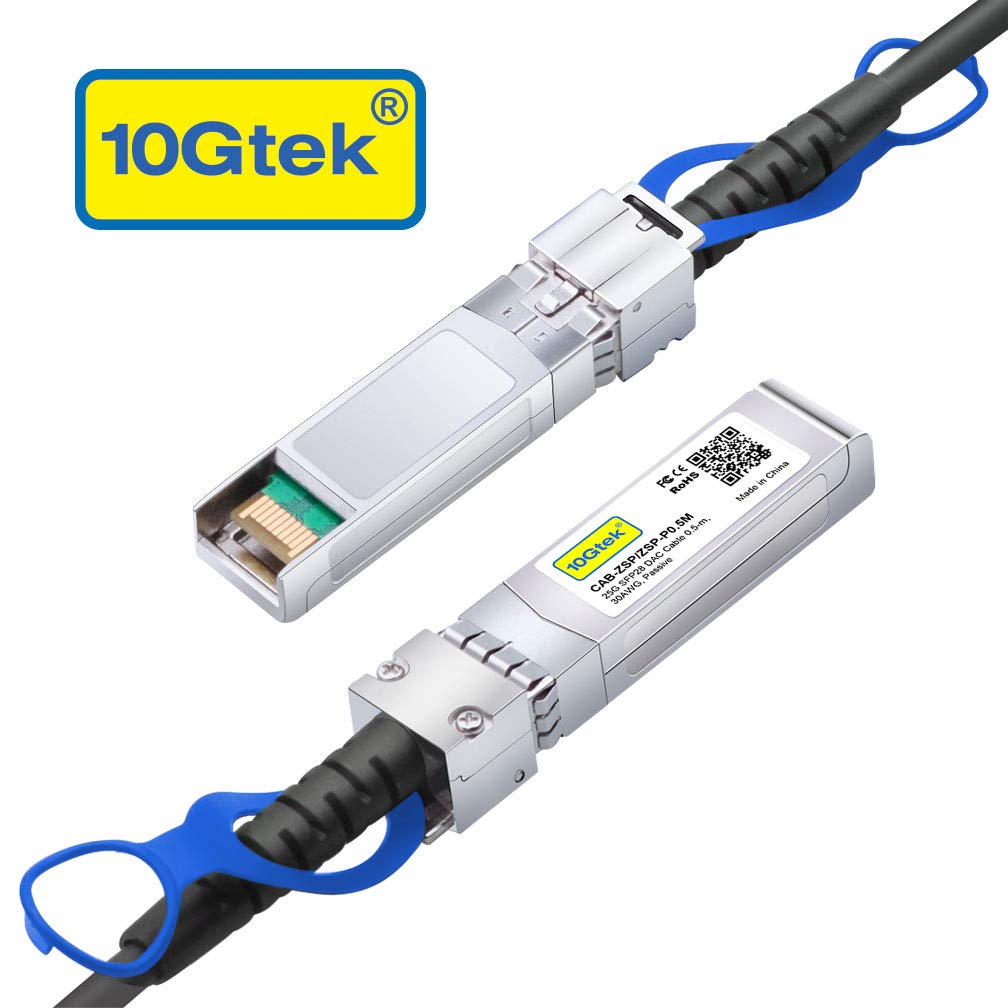 10Gtek 25G Sfp28 Sfp+ Dac Cable   25Gbase Cr Sfp28 To Sfp28 Passive Direct Attach Copper Twinax Cable For Cisco Sfp H25Gb Cu0.5M