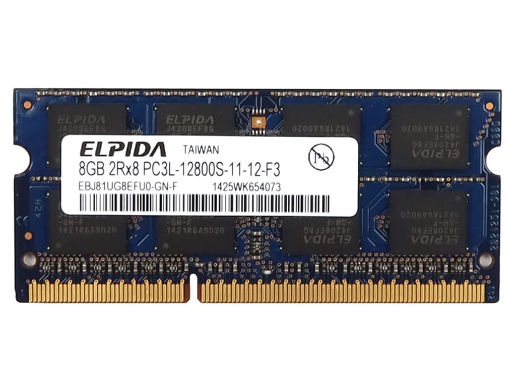 Elpida 8Gb Ddr3 2Rx8 Pc3L 12800S Ebj81Ug8Efu0 Gn F Laptop Ram Memory