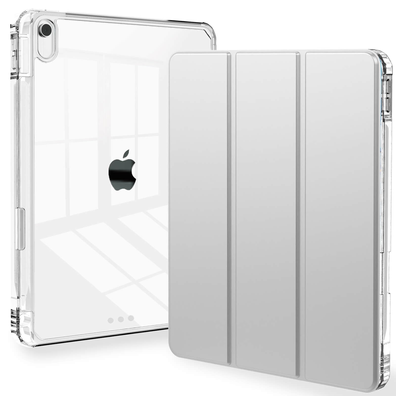 Feams Case For Ipad 10Th Generation Case 10.9 Inch, Slim Lightweight Trifold Ipad 10.9 Case Clear Back Transparent Cover With Pe