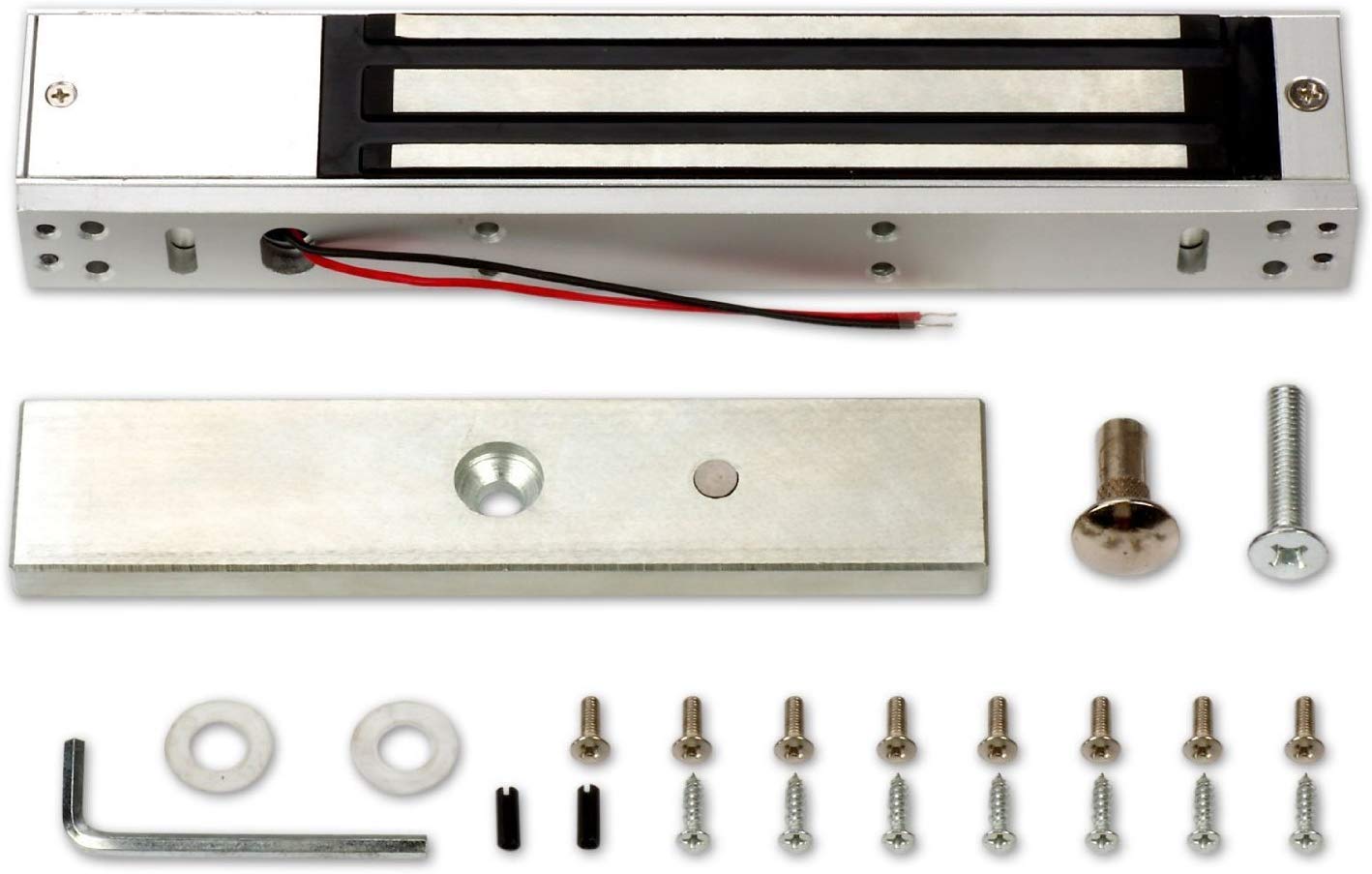 Mengqi Control 4 Doors Rfid/Password Door Lock System Smart Access Control Keyless Door Entry Systems Keypad Reader Electric Magnetic Lock 110V Power Supply Box (Phone App Remote Open Door)