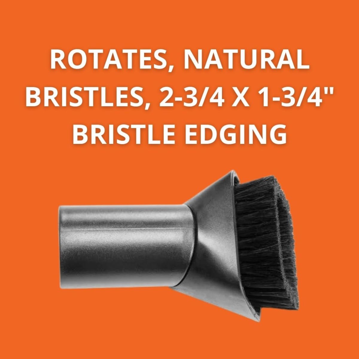 Fein Rotating Dusting Brush   Suitable For Turbo Vacuum Cleaners   Made From Natural Bristles, 2 3/4 X 1 3/4 Inches Bristle Edgi