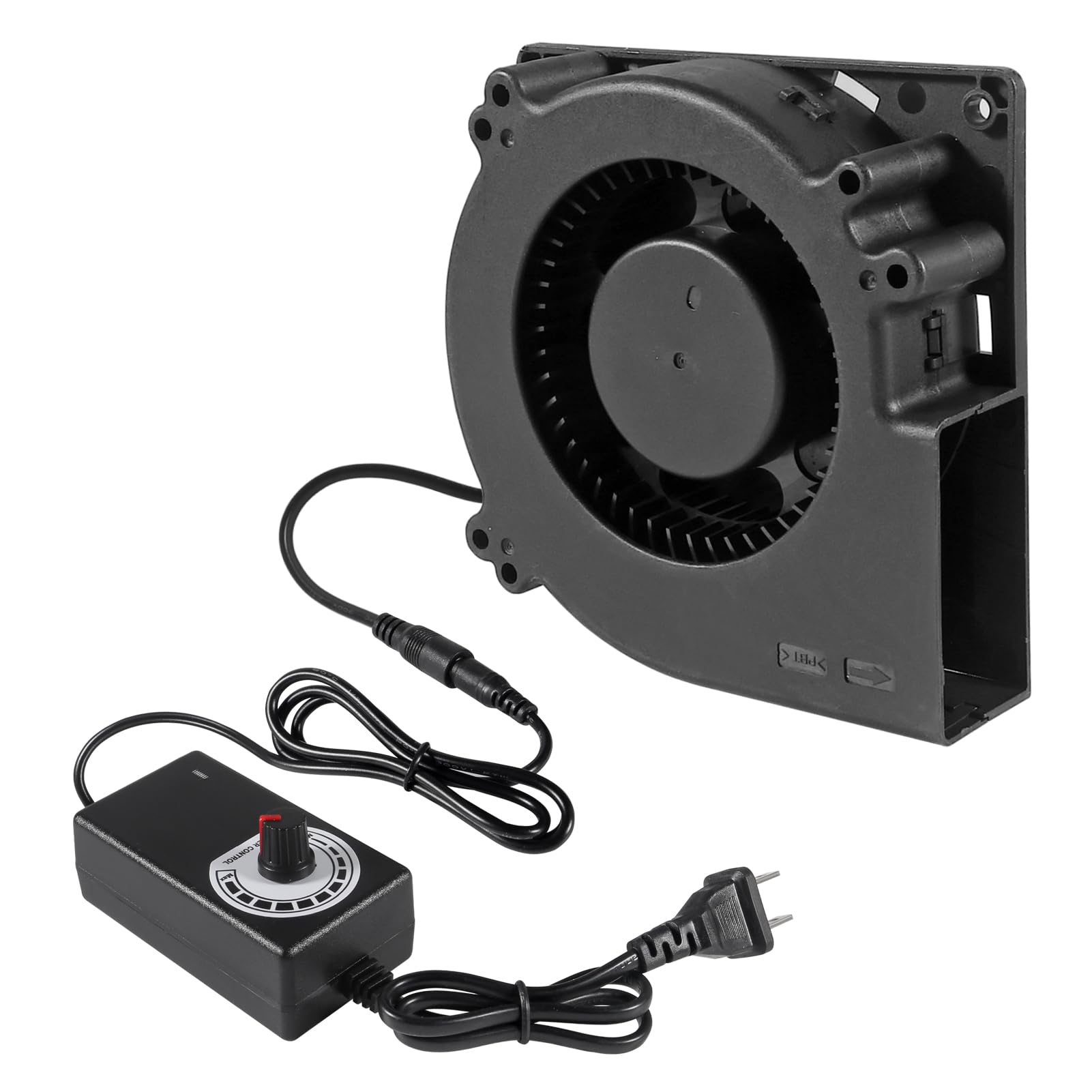 Umlife 1 Set Pc Fans 120Mm (120Mm X 32Mm) With Variable Speed Controller 3V To 12V, Axial Computer Fan With Ac Plug 110V 120V 22