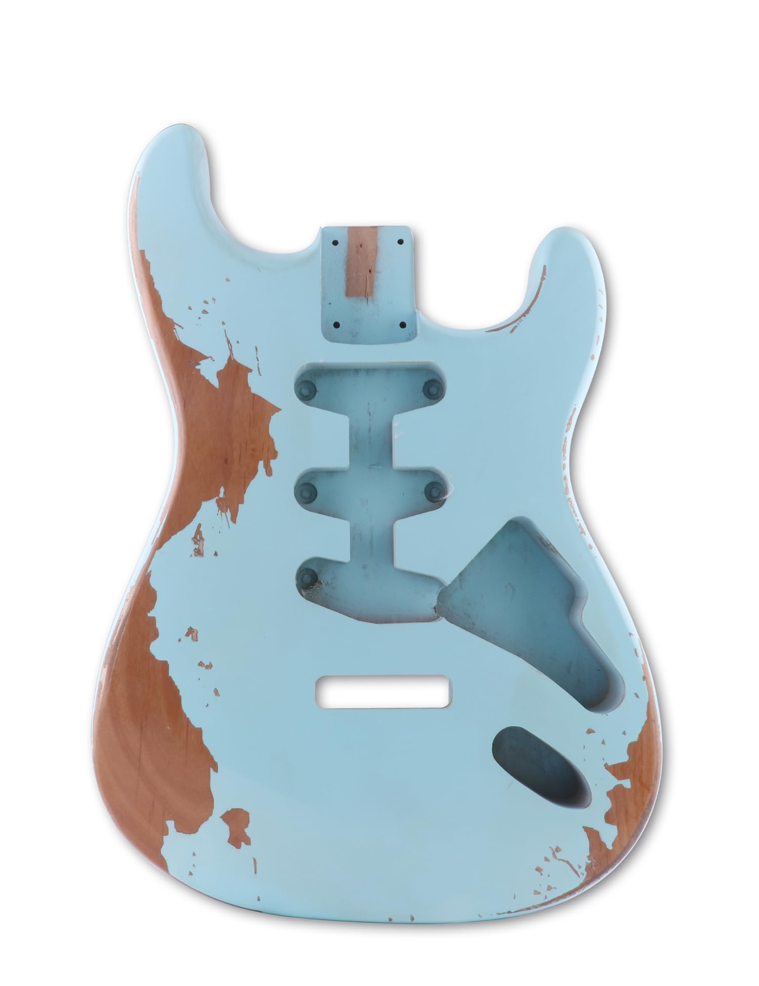 Sunsmile Relic Electric Guitar Body Nitro Top Alder Wood St Style Diy Guitar Body S S S Sonic Blue.
