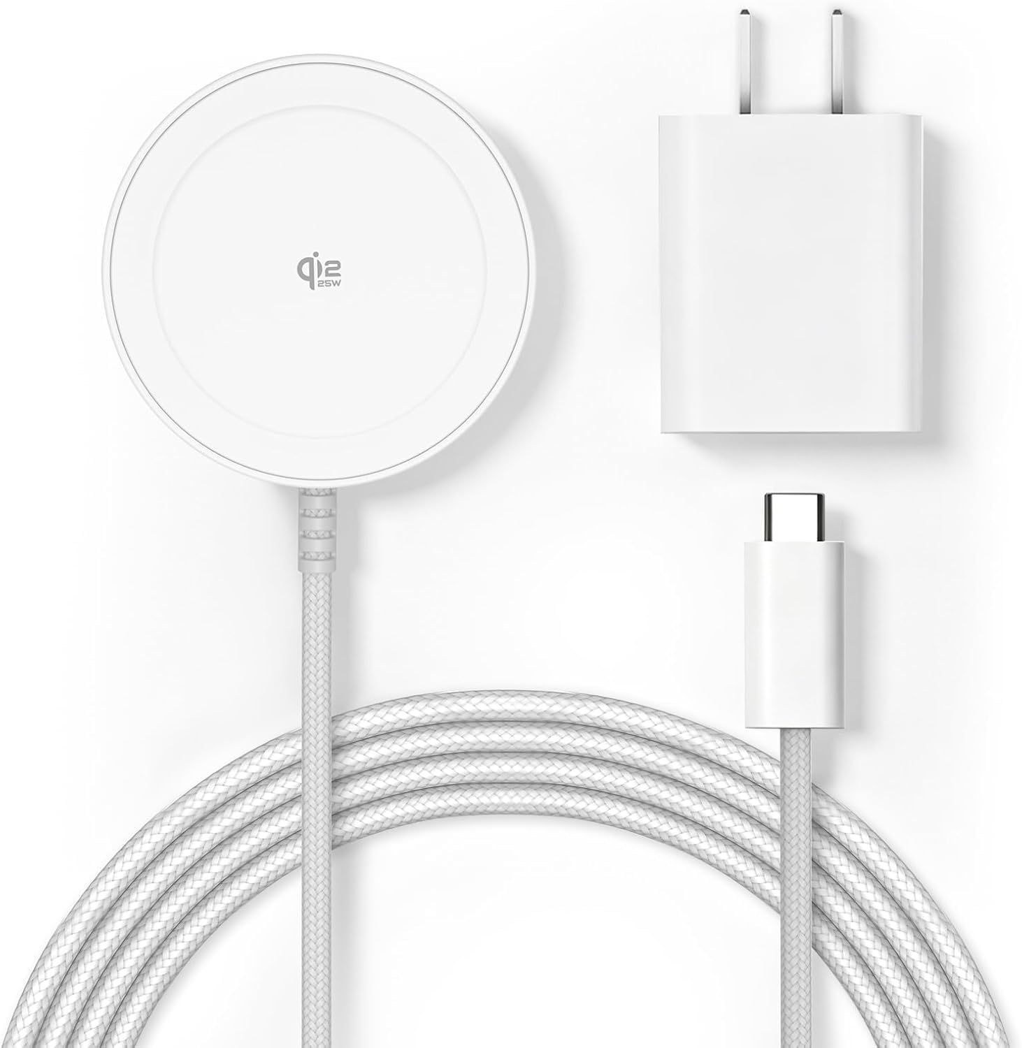 Magnetic 25W Wireless Charger, 10FT Qi2 Fast Charging Pad for MagSafe