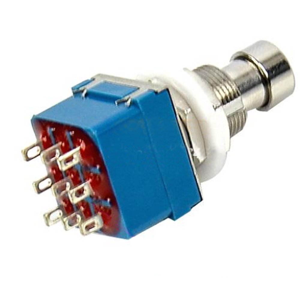 Esupport 3Pdt 9 Pins Box Stomp Guitar Effect Pedal Foot Switch True Bypass Metal Pack Of 5