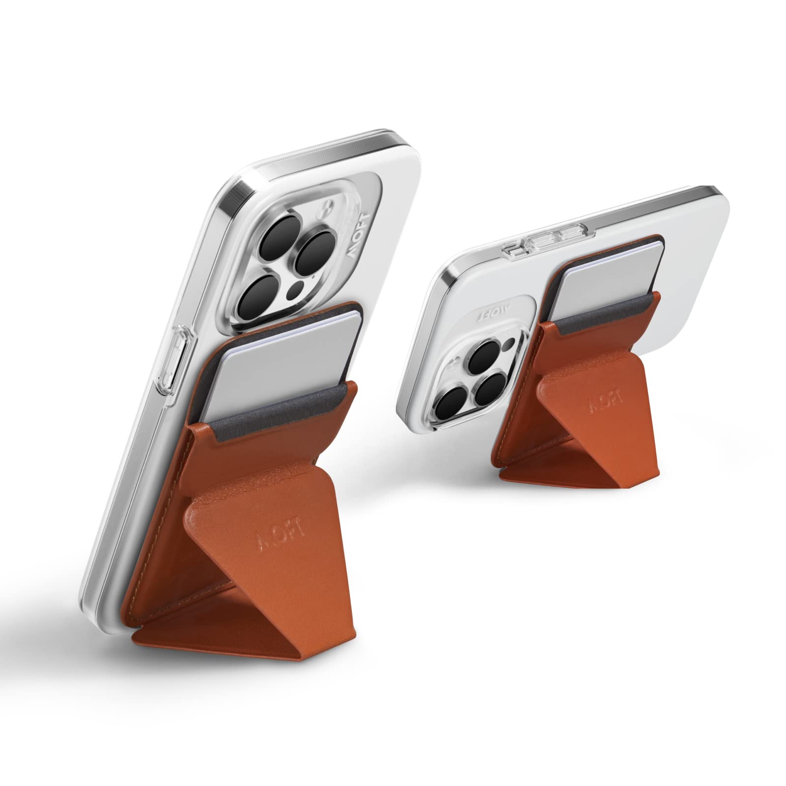 Moft Magsafe Wallet Stand For Iphone 141312 Series Magsafe Compatible Phone Stand With 3 Viewing Angles(Maple)