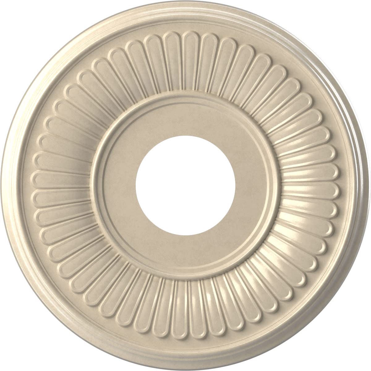 Ekena Millwork CMP13BEEPE Berkshire Thermoformed PVC Ceiling Medallion (Fits Canopies up to 5 3/4), 13OD x 3 1/2ID x 3/4P, Unive