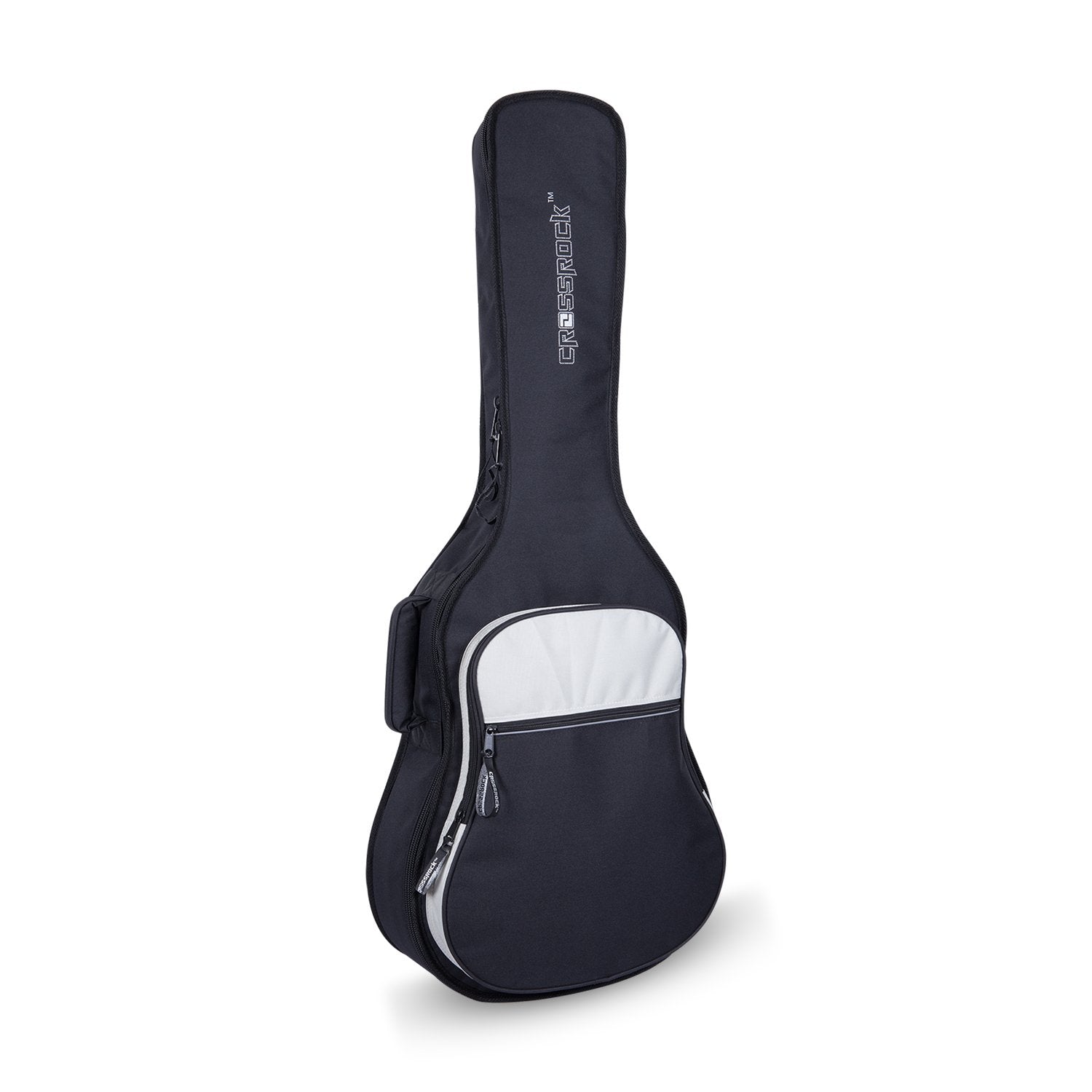 Crossrock 4/4 Classical Guitar Bag with 10mm Padded Backpack Straps, Silk Grey (CRSG106CSG)