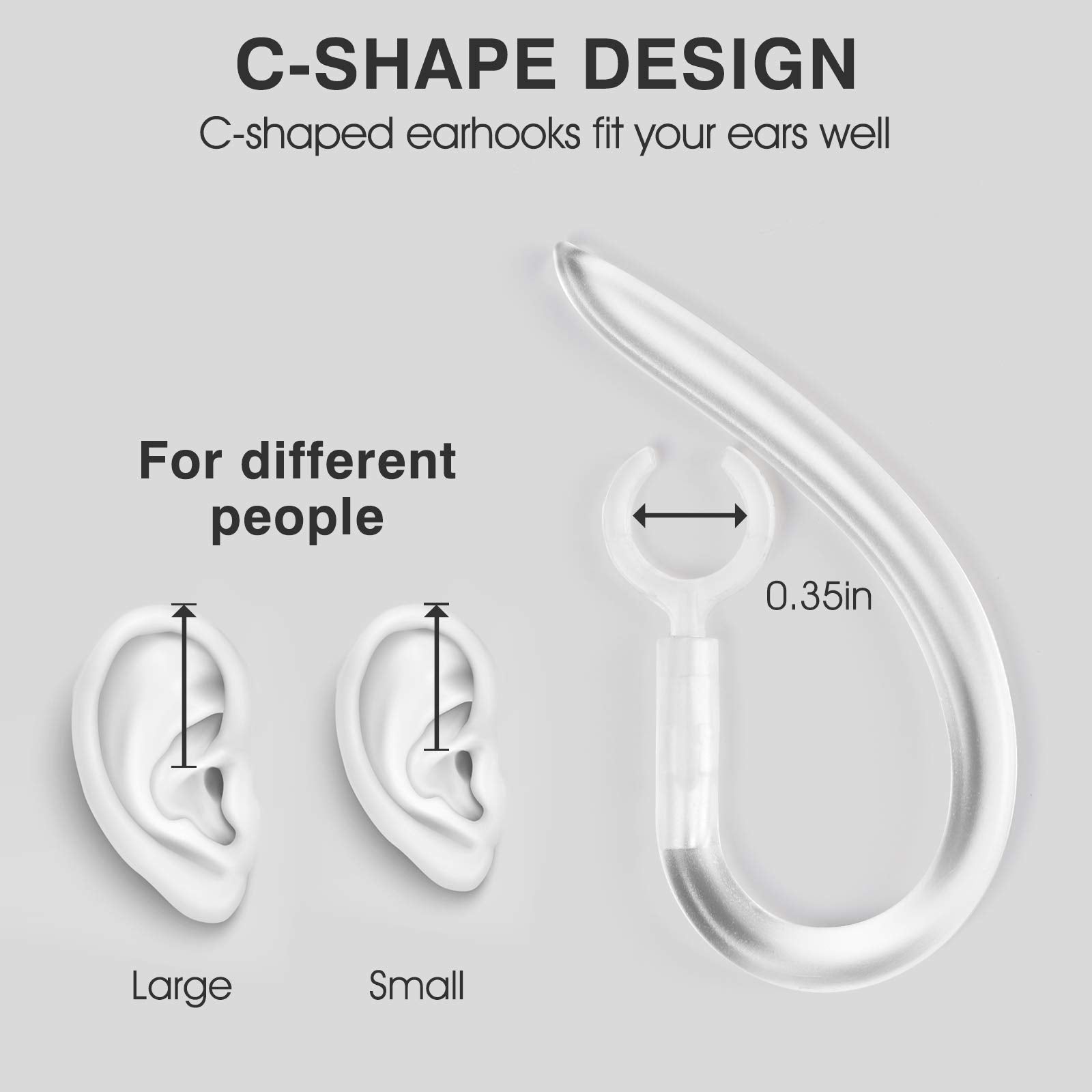 Timekettle Accessories For M2 Language Translator Earbuds, Including 1 Pair Of Earhooks, 2 Pairs Of Earmuffs, 1 Anti Lost Lanyar