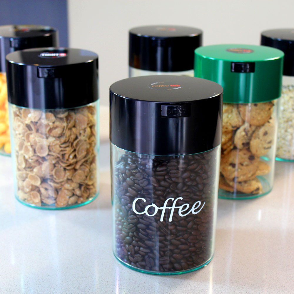 Coffeevac 1Lb   Patented Airtight Container | Multi Use Vacuum Container Works As Smell Proof Containers For Ground Coffee And C